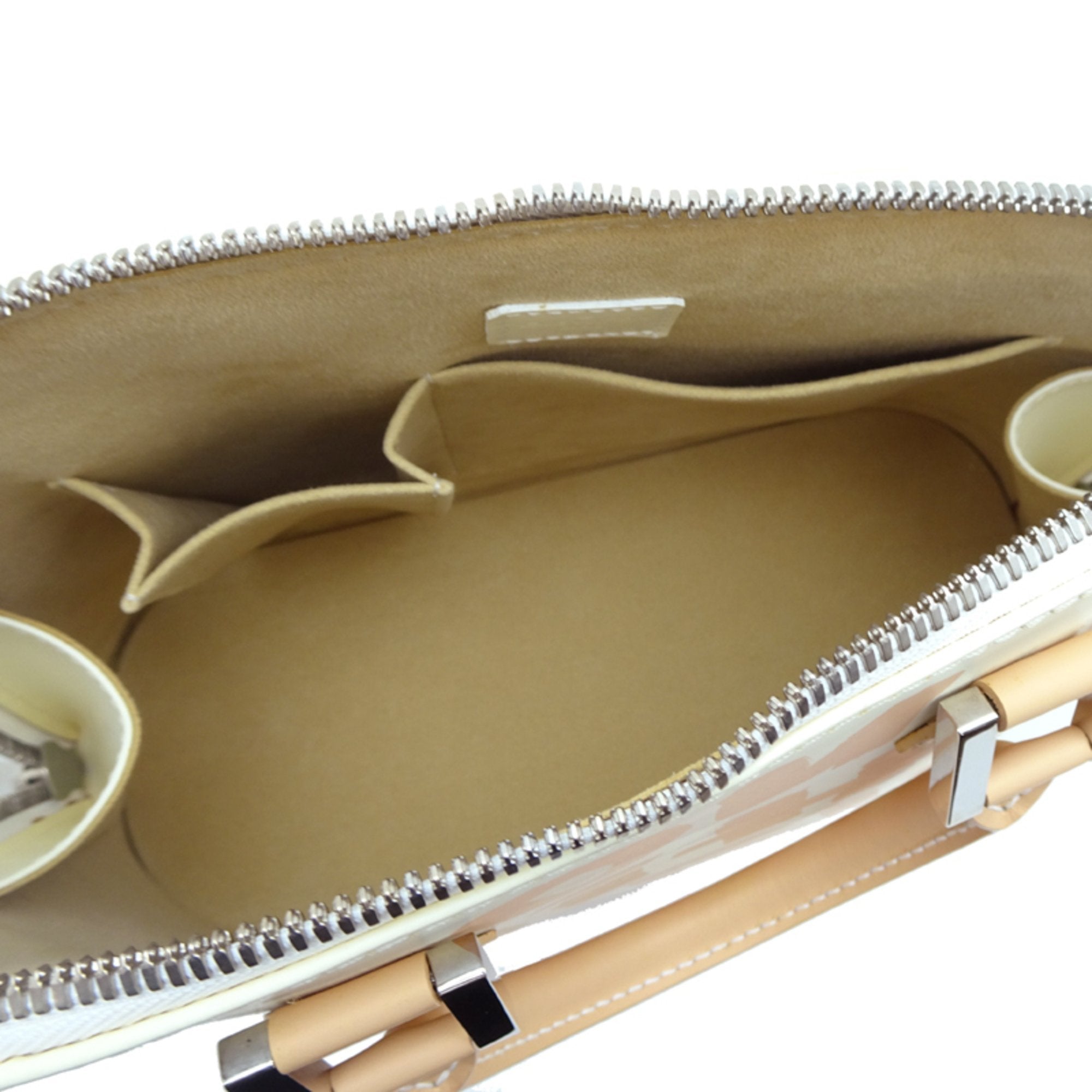 Louis Vuitton Beige White Handbag (Pre-Owned)