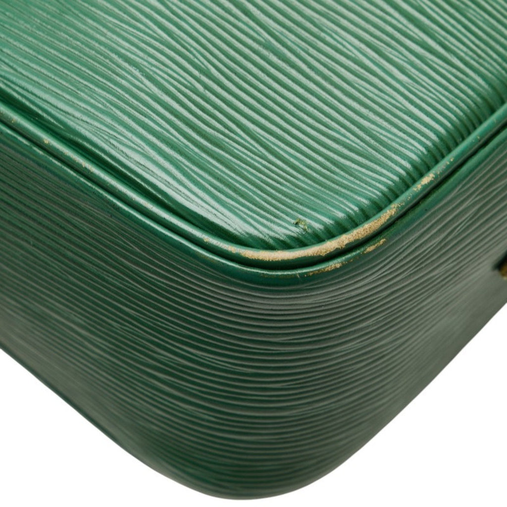 Louis Vuitton Borneo Green Leather Shoulder Bag (Pre-Owned)
