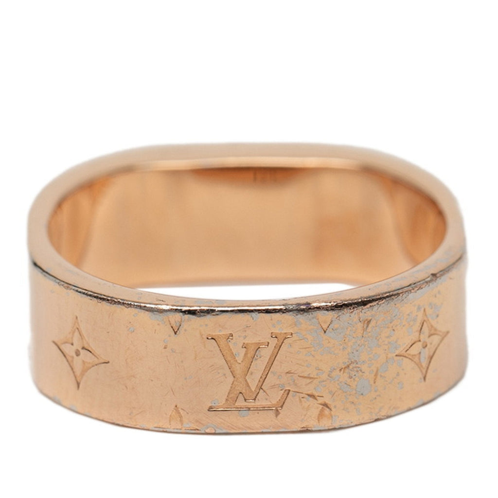 Louis Vuitton Pink Gold Gold Plating Band Ring (Pre-Owned)