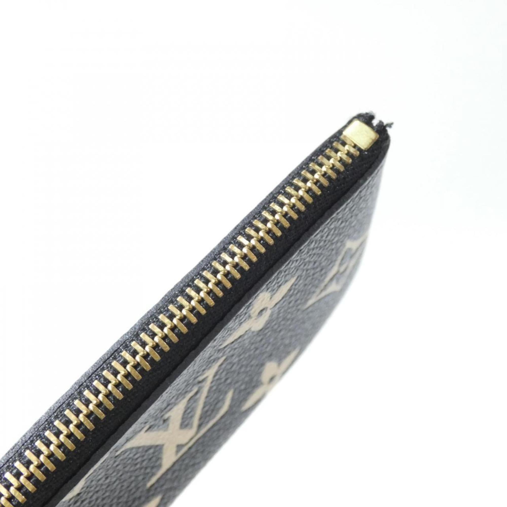 Louis Vuitton Monogram Empreinte Beige Black Leather Coin Purse/Coin Case (Pre-Owned)