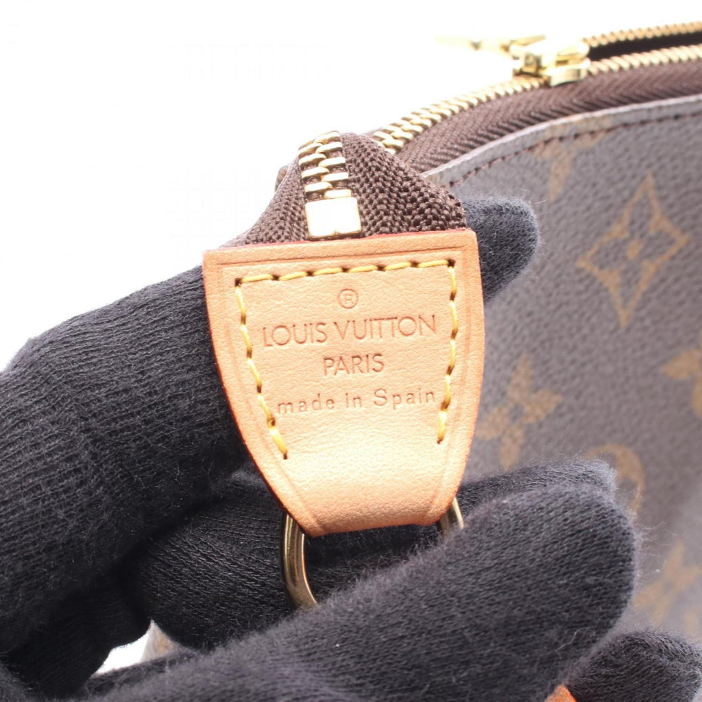 Louis Vuitton Brown Monogram Coated Canvas Leather Handbag (Pre-Owned)