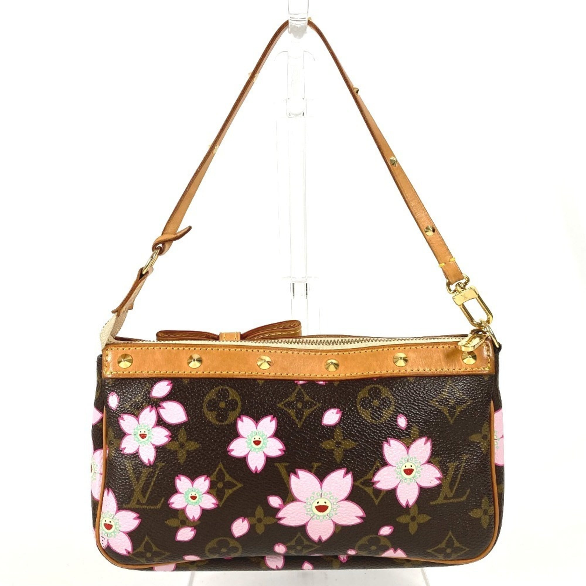 Louis Vuitton Monogram Cherry Blossom Brown Pink Monogram Handbag Shoulder Bag (Pre-Owned)