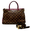 Louis Vuitton Monogram Brown Galle Monogram Purple Monogram Handbag (Pre-Owned)