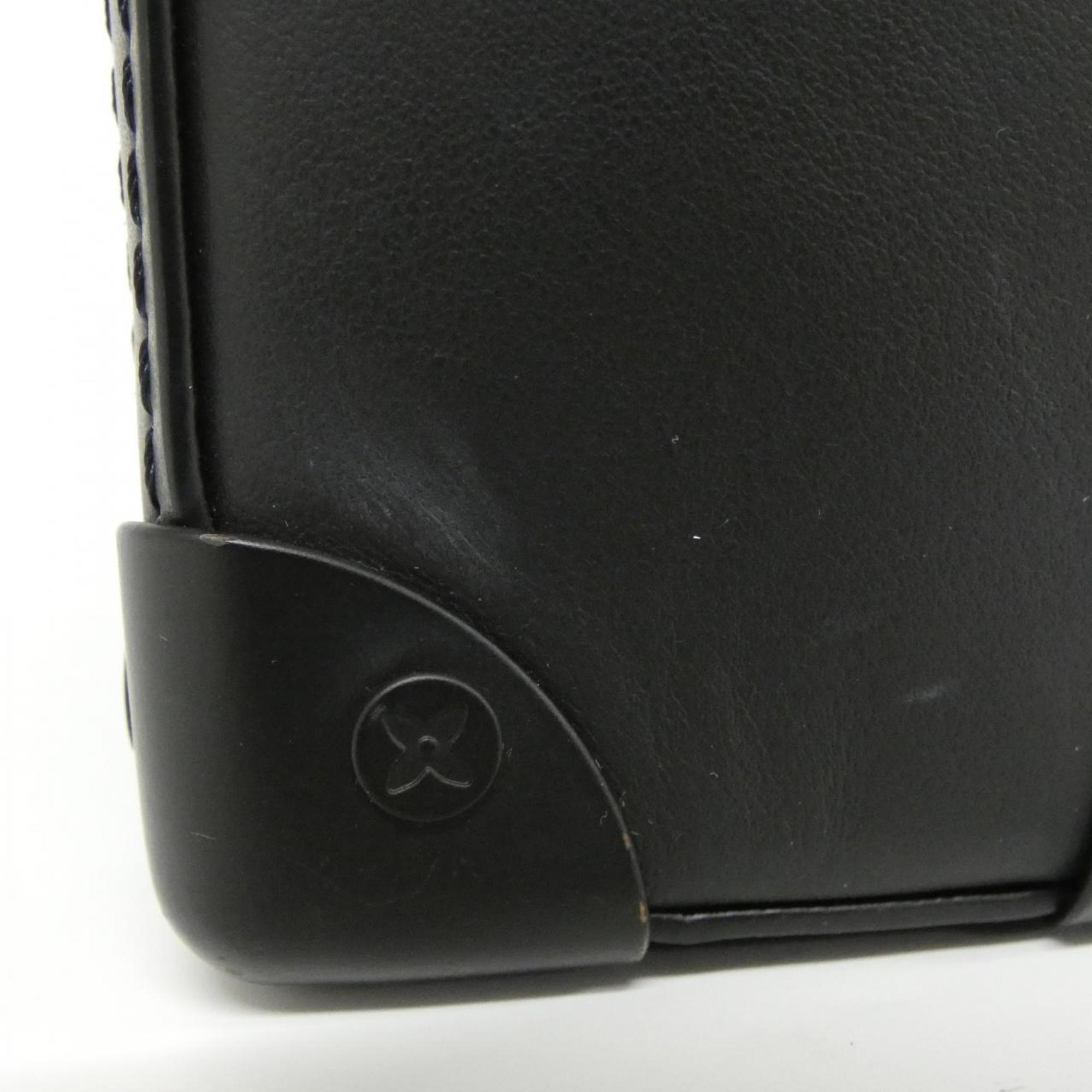 Louis Vuitton Black Leather Shoulder Bag (Pre-Owned)