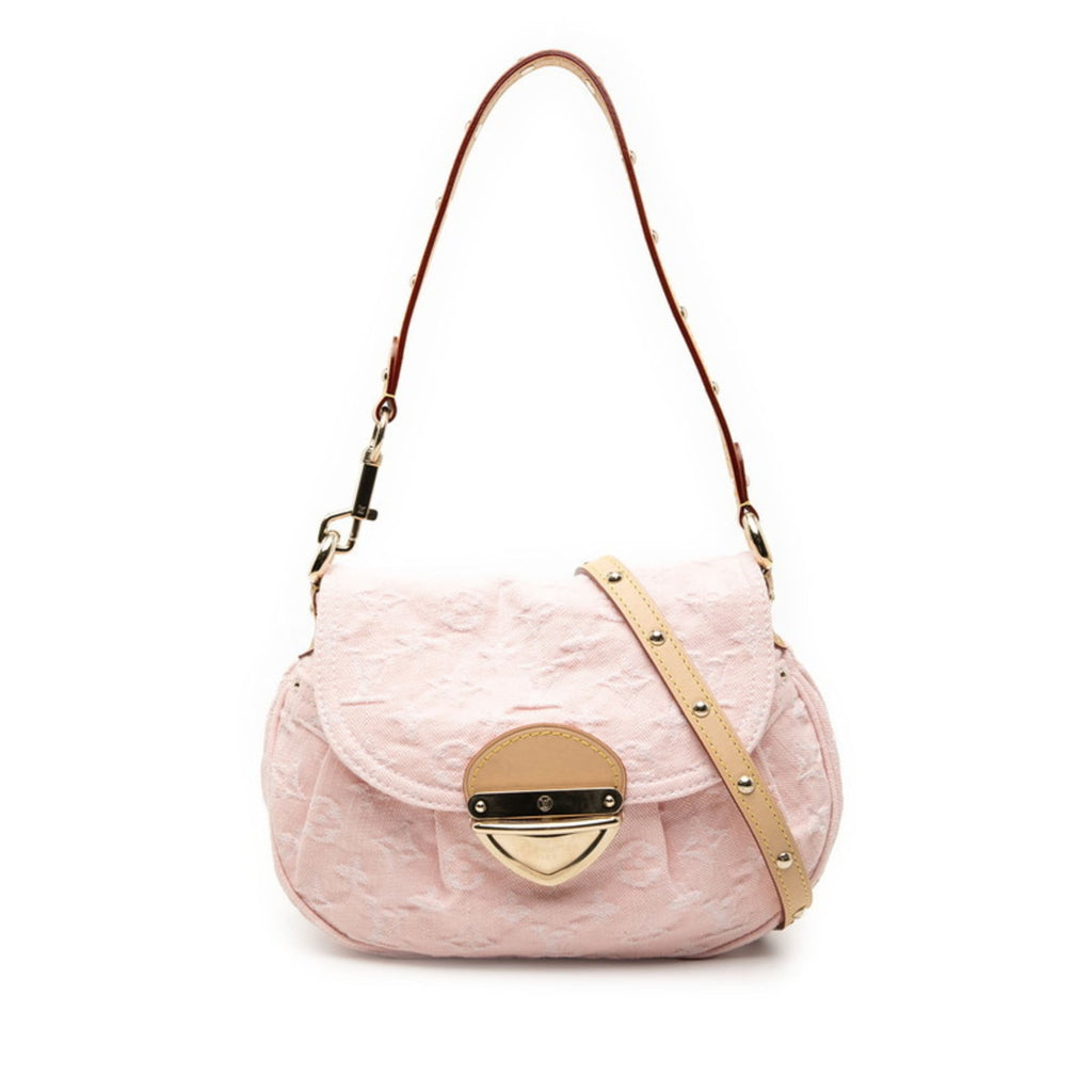 Louis Vuitton Pink Denim Shoulder Bag (Pre-Owned)
