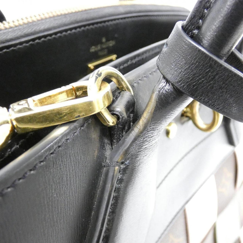 Louis Vuitton Black Coated Canvas Leather Handbag (Pre-Owned)