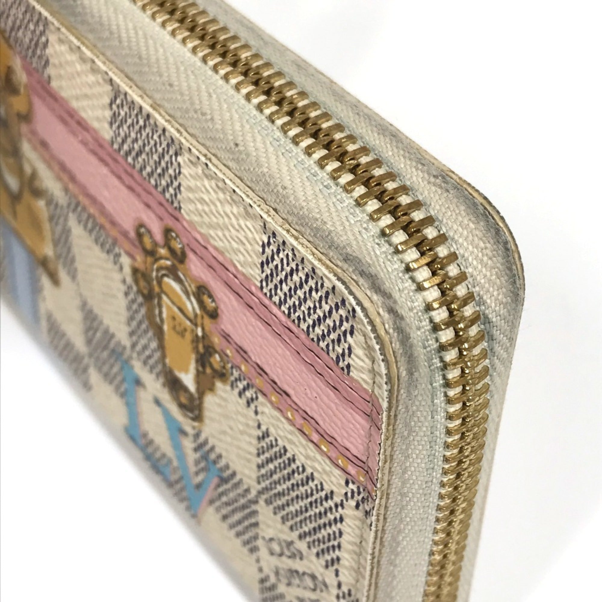 Louis Vuitton Damier Damier Azur White Damier Azur Long Wallet (Bi-Fold) (Pre-Owned)