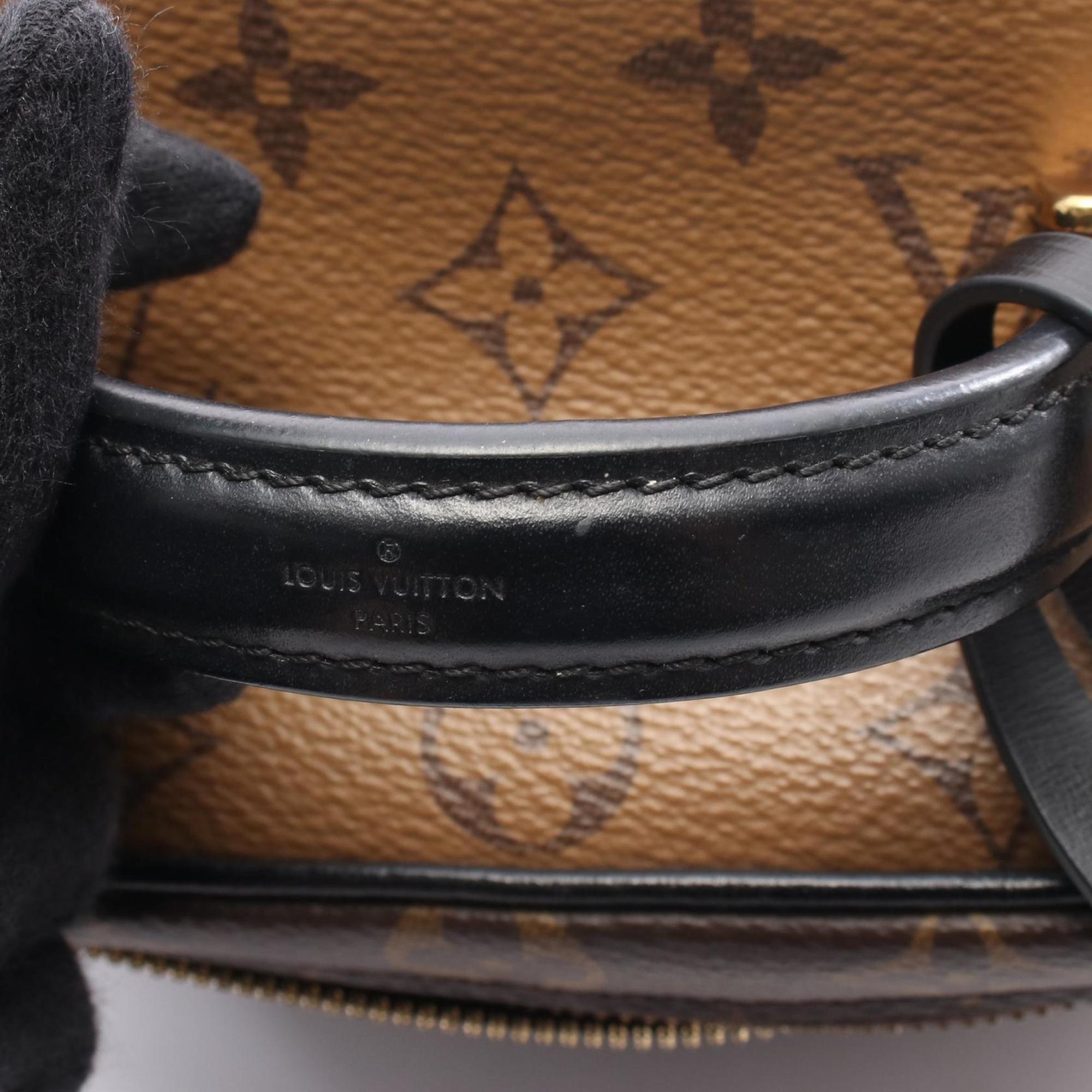 Louis Vuitton Black Brown Pvc Leather Handbag (Pre-Owned)