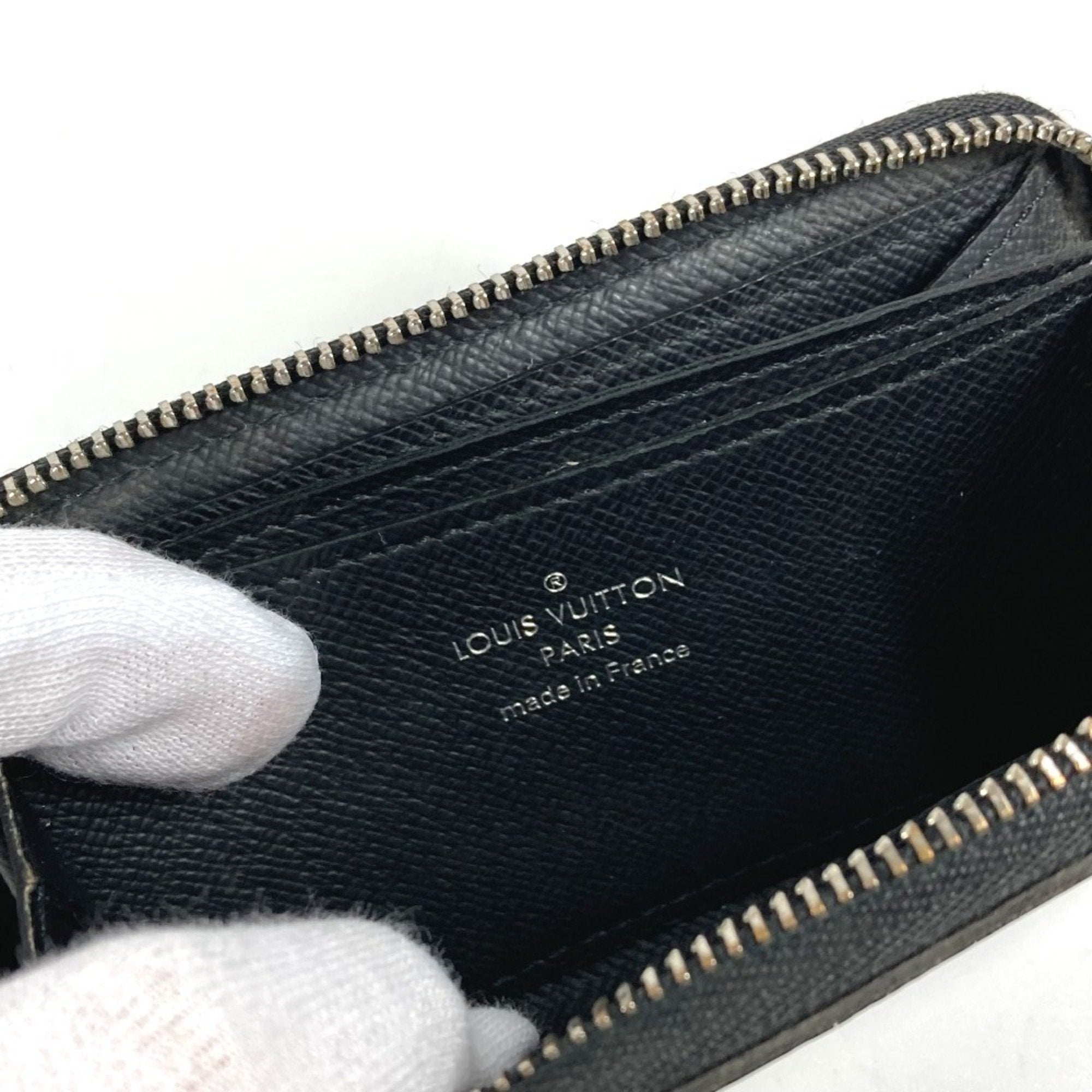 Louis Vuitton Black Damier Graphite Damier Graphite Coin Purse/Coin Case (Pre-Owned)