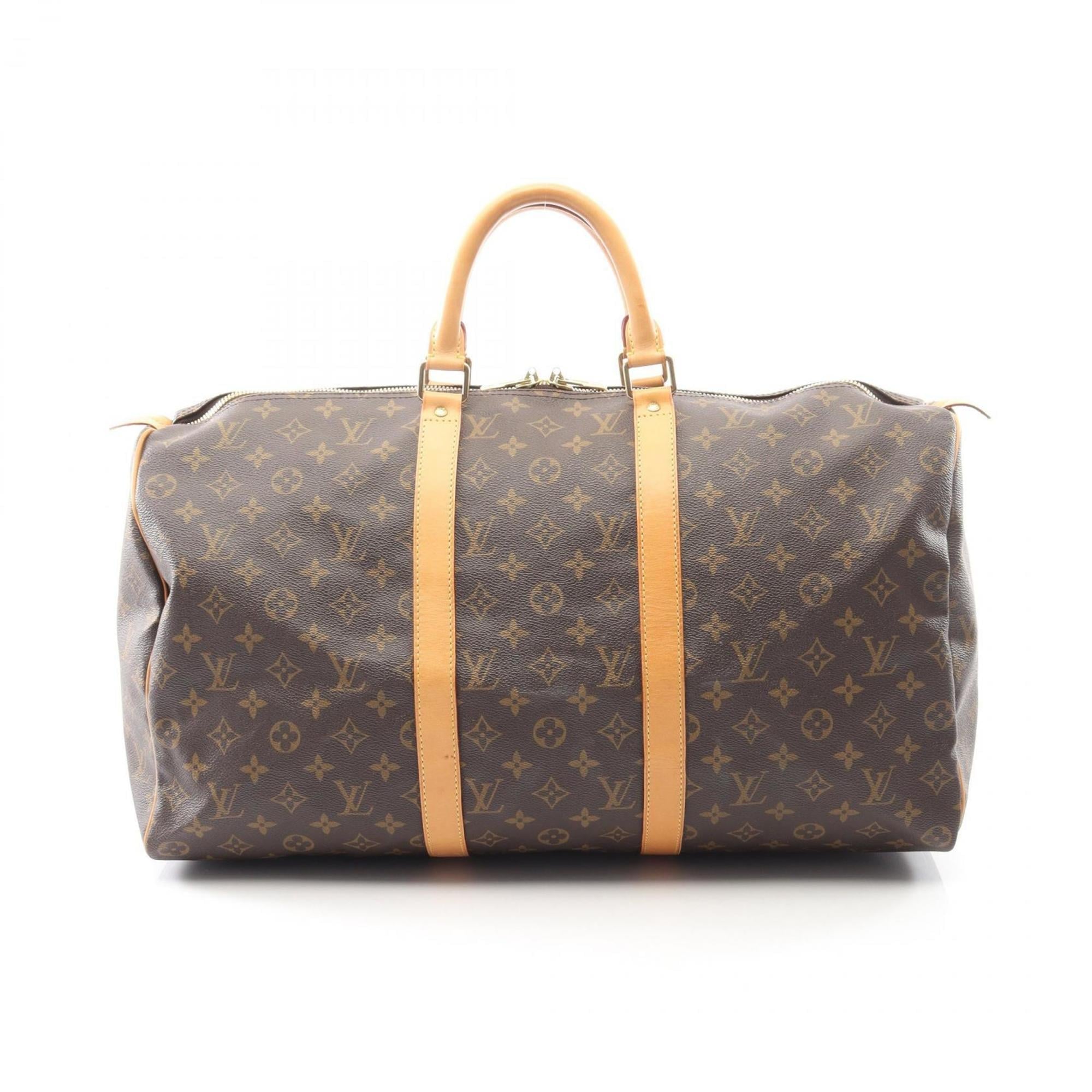 Louis Vuitton Brown Monogram Coated Canvas Boston Bag (Pre-Owned)