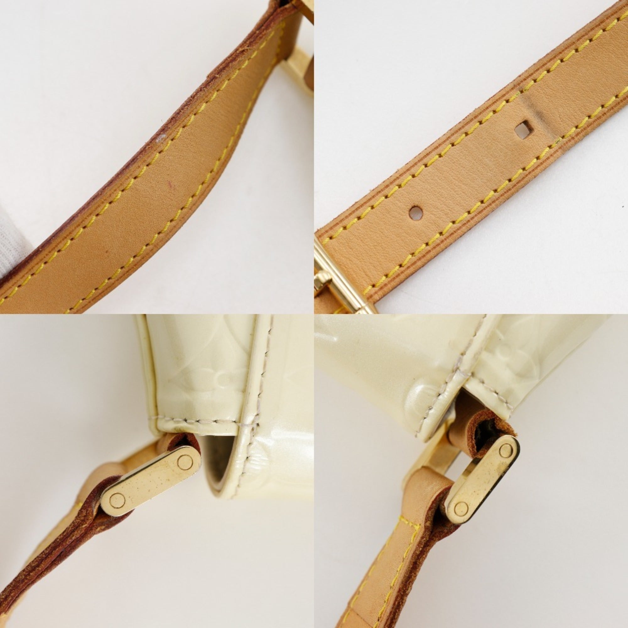 Louis Vuitton Off-White Pearl Monogram Vernis Shoulder Bag (Pre-Owned)