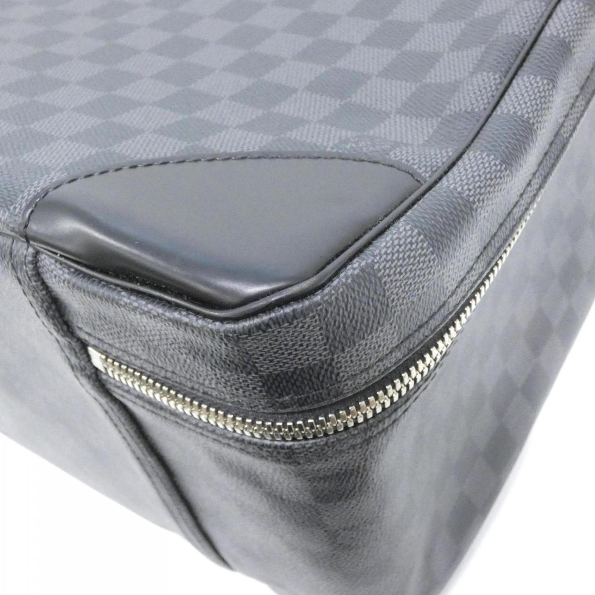 Louis Vuitton Dark Gray Graphite Coated Canvas Handbag (Pre-Owned)