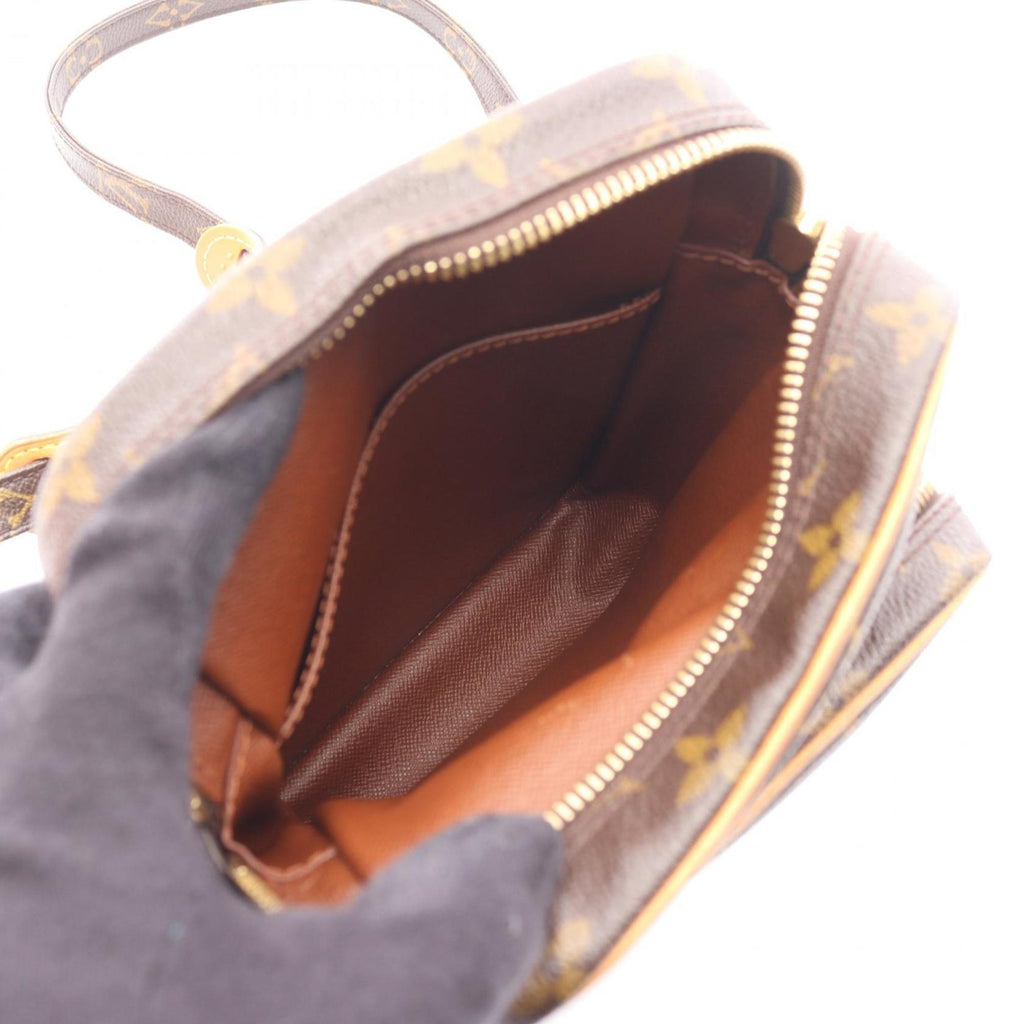 Louis Vuitton Brown Coated Canvas Leather Shoulder Bag (Pre-Owned)
