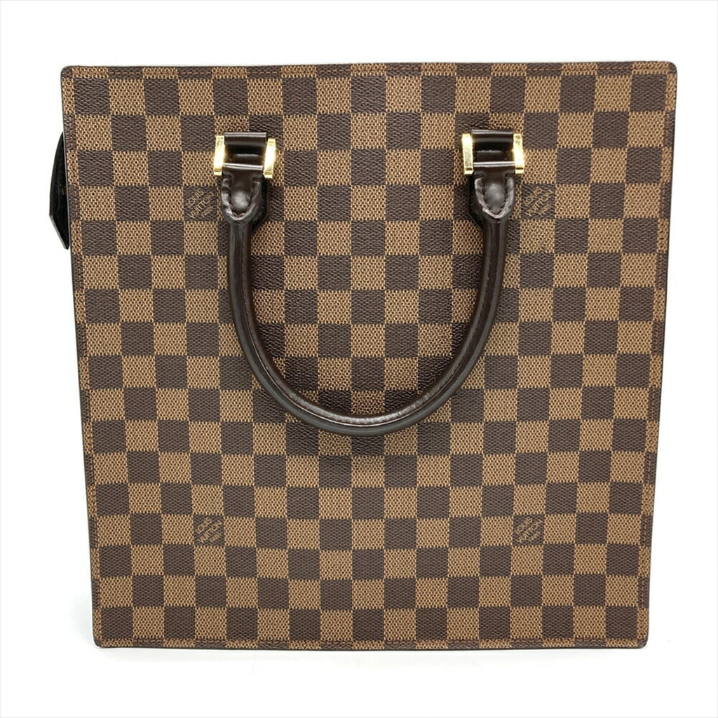 Louis Vuitton Damier Brown Damier Canvas Ebene Leather Handbag (Pre-Owned)