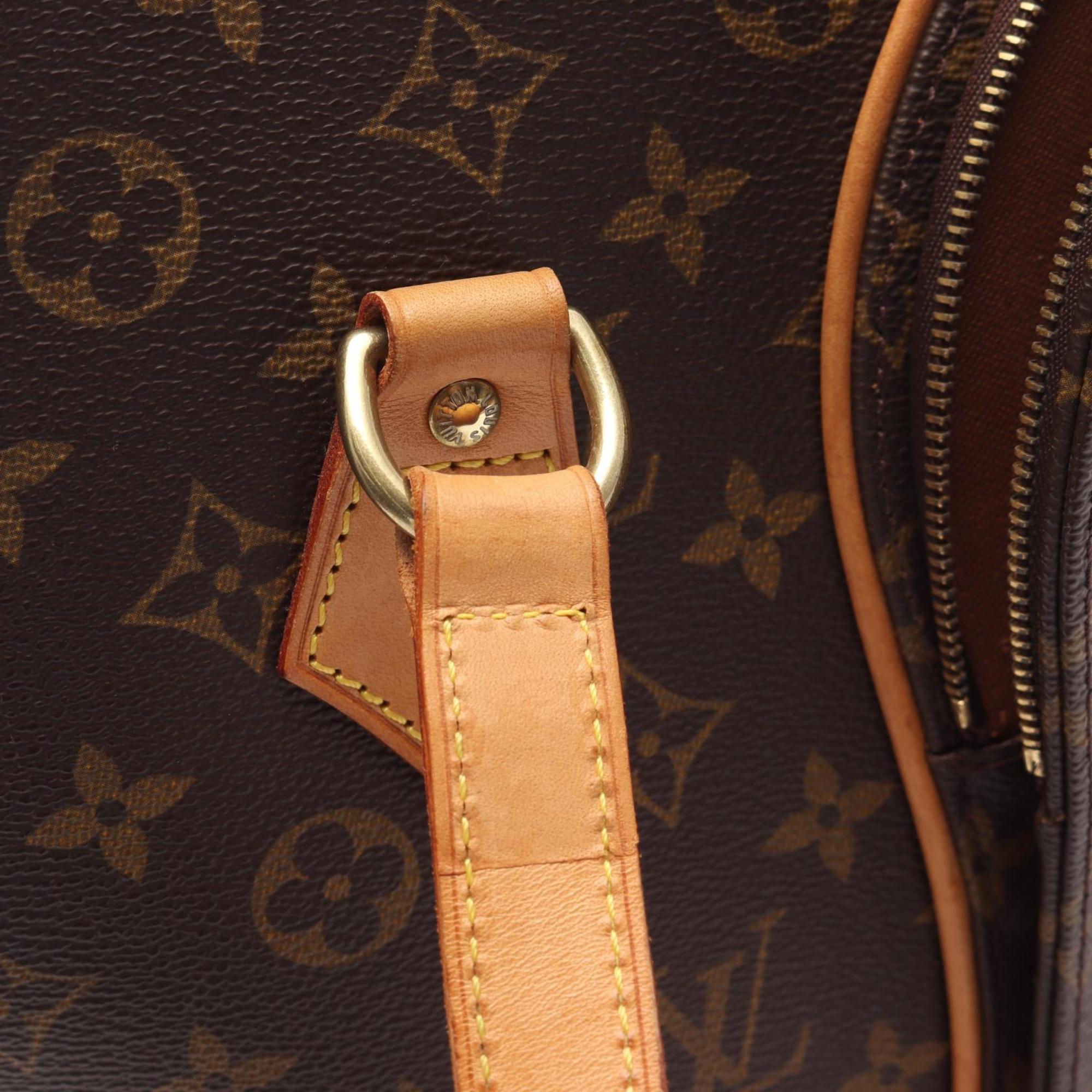 Louis Vuitton Brown Coated Canvas Leather Shoulder Bag (Pre-Owned)