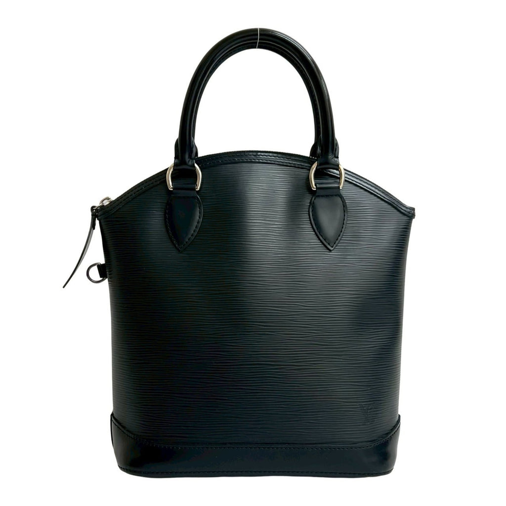 Louis Vuitton Black Leather Boston Bag Handbag Tote Bag (Pre-Owned)