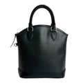 Louis Vuitton Black Leather Boston Bag Handbag Tote Bag (Pre-Owned)