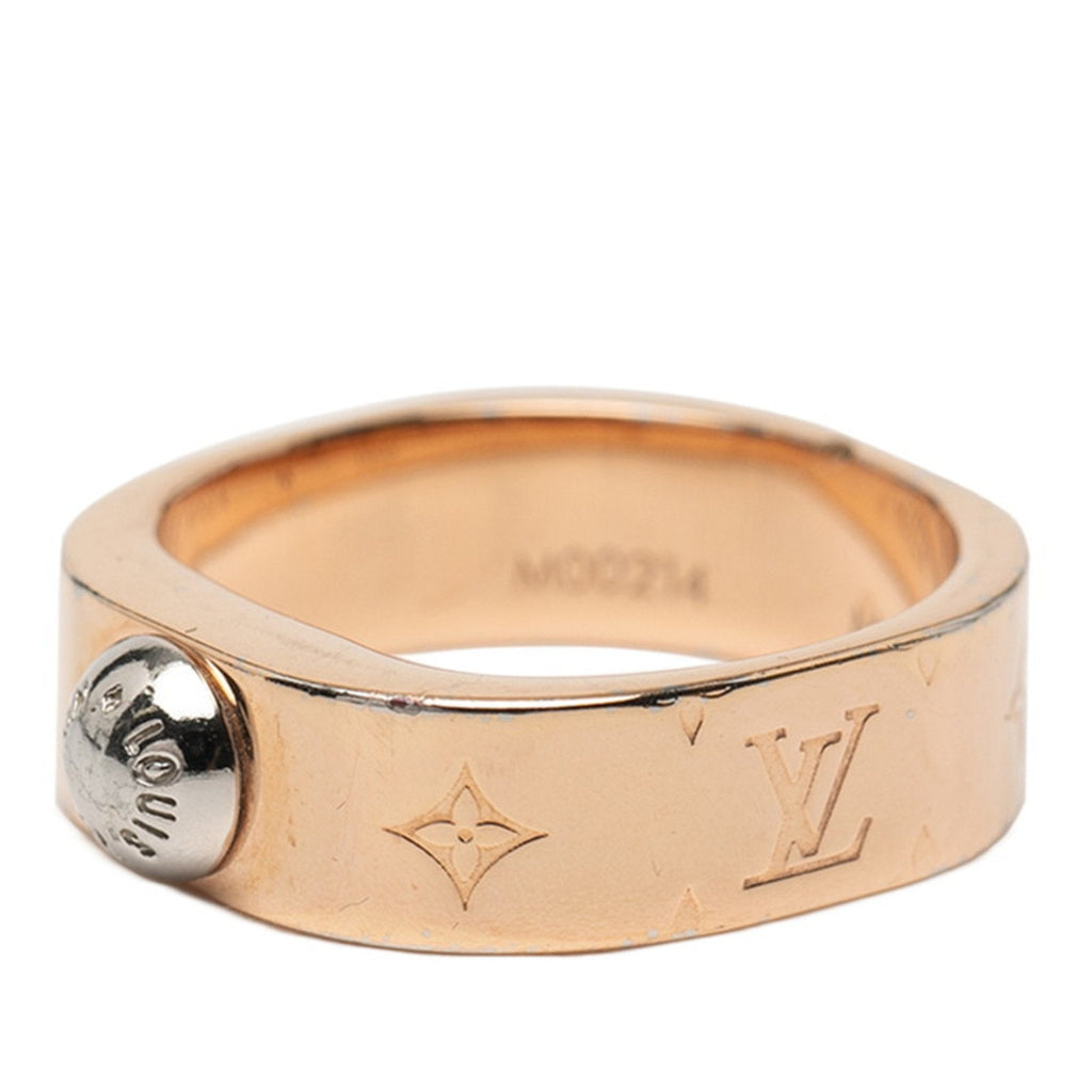 Louis Vuitton Pink Gold Gold Plating Band Ring (Pre-Owned)