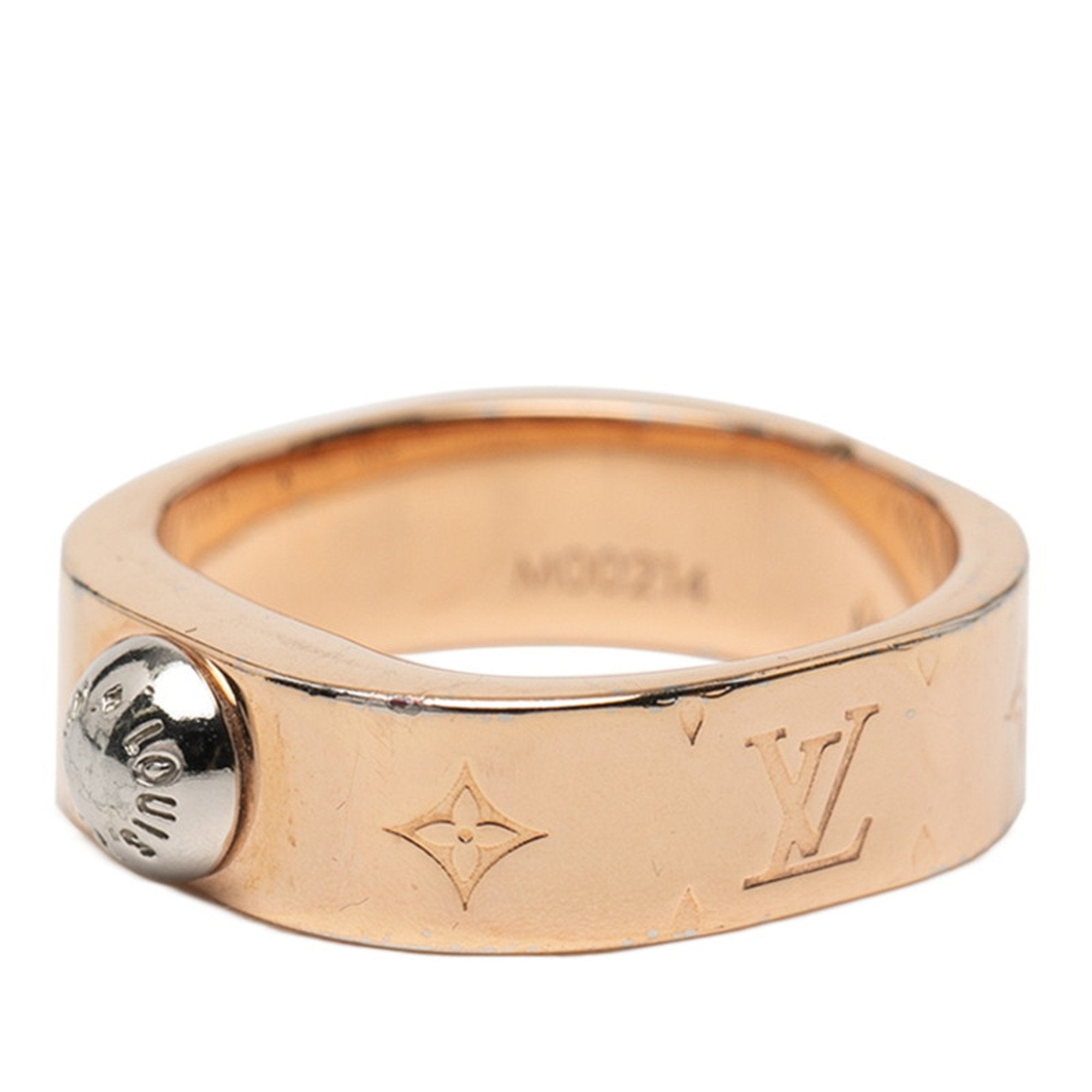 Louis Vuitton Pink Gold Gold Plating Band Ring (Pre-Owned)