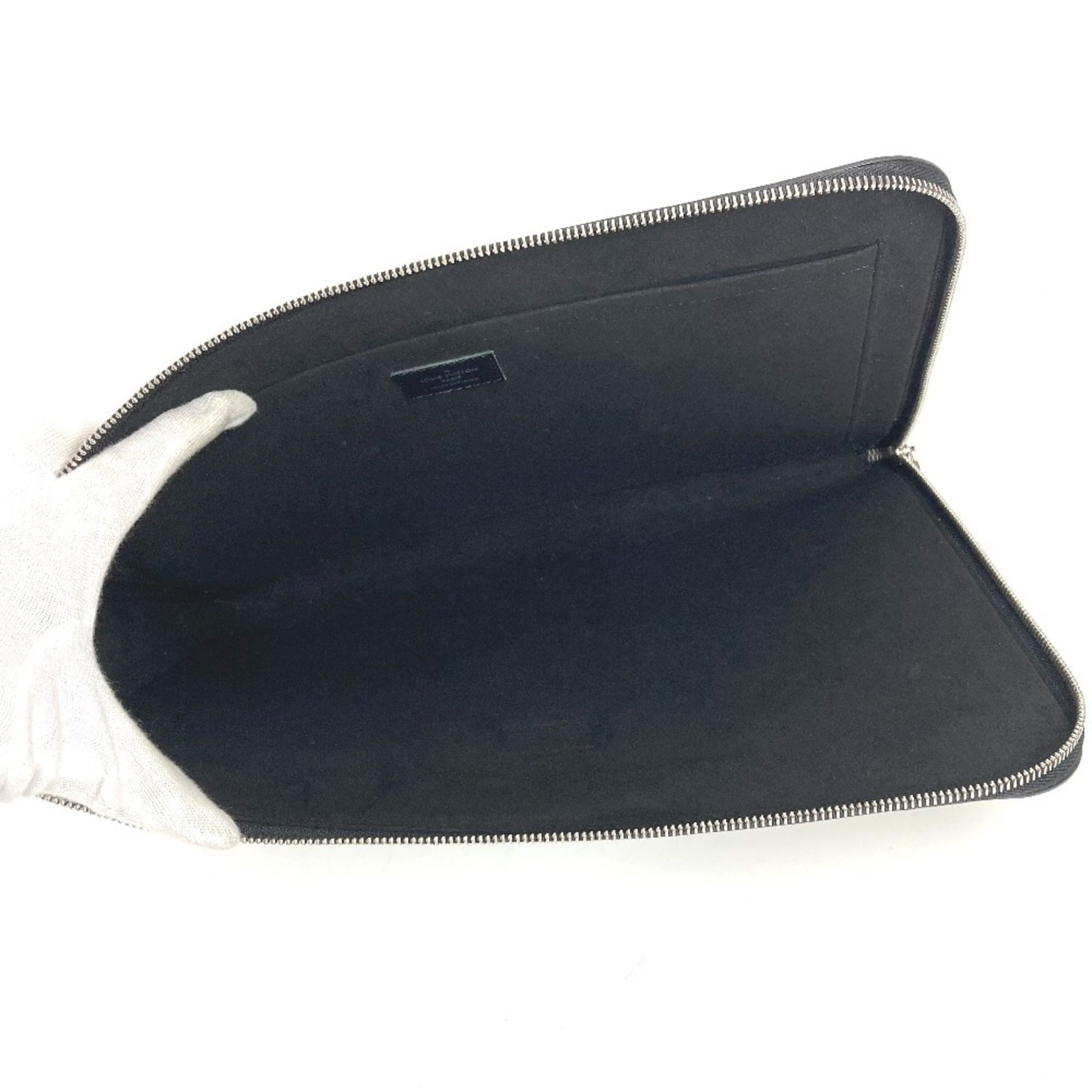Louis Vuitton Black Yellow Epi Leather Clutch Bag Pochette Pouch (Pre-Owned)