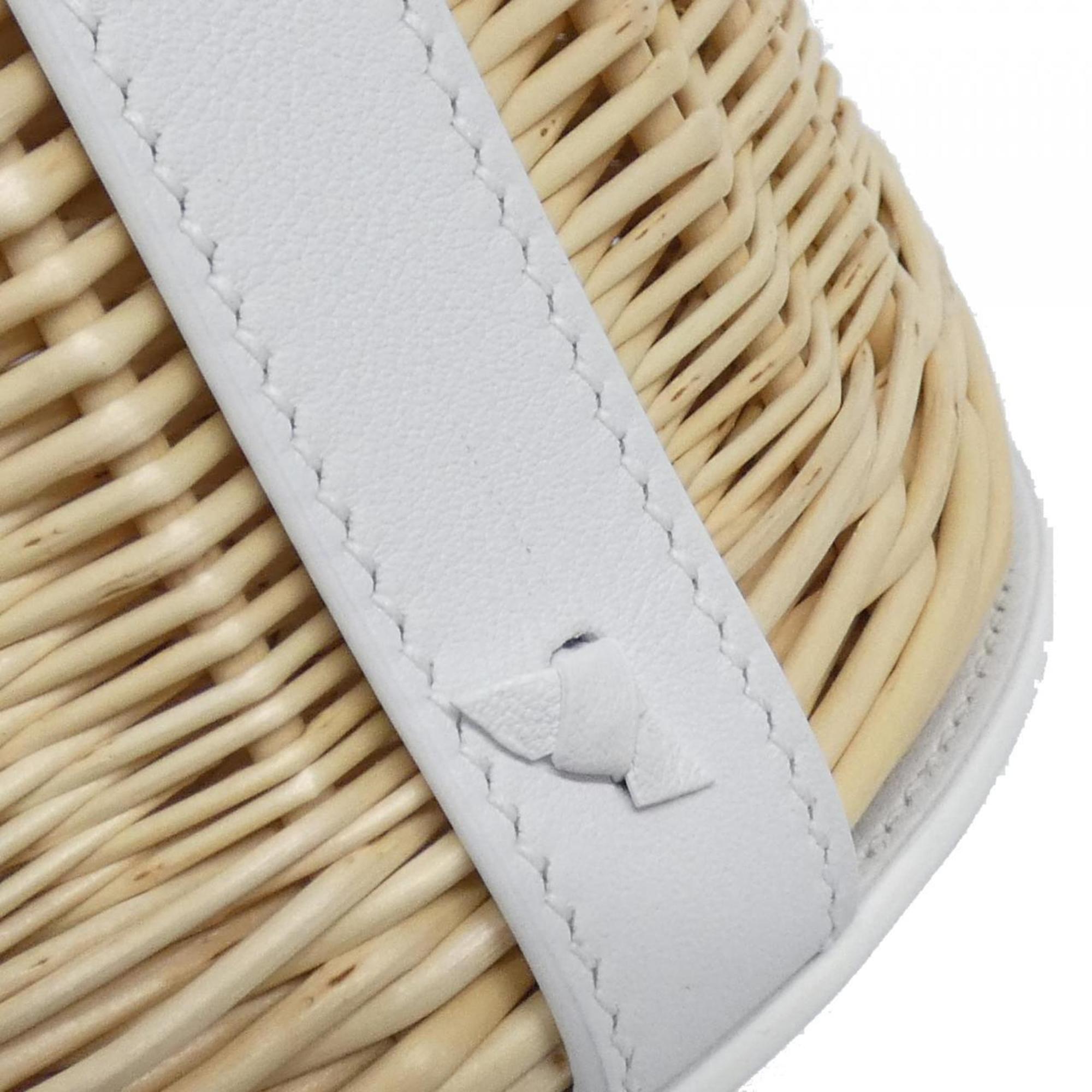 Picnic Farming Bag Wicker and Leather