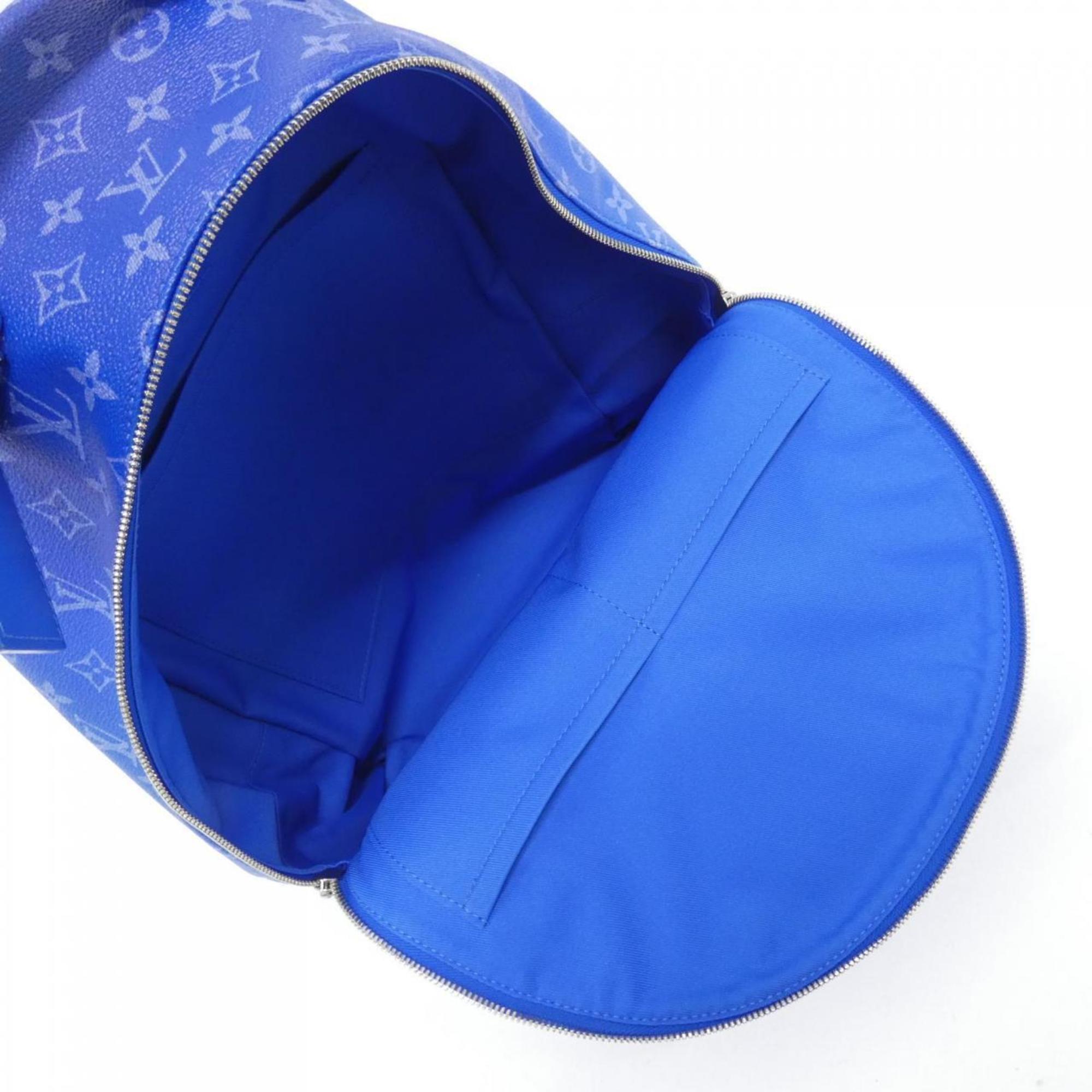 Louis Vuitton Blue Coated Canvas Backpack (Pre-Owned)