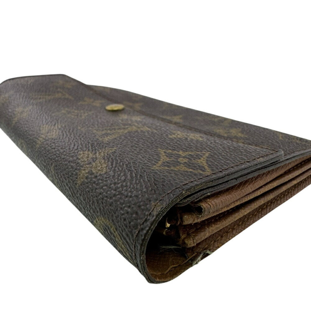 Louis Vuitton Monogram Brown Leather Wallet (Bi-Fold) (Pre-Owned)
