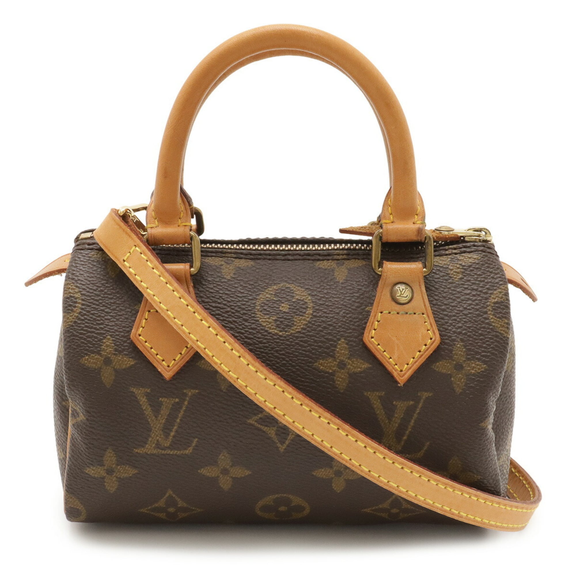 Louis Vuitton Brown Monogram Canvas Handbag Pouch Shoulder Bag (Pre-Owned)