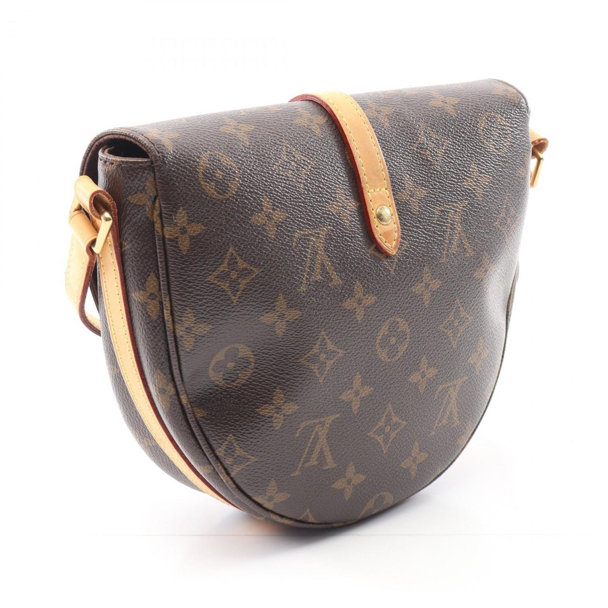 Louis Vuitton Brown Coated Canvas Leather Shoulder Bag (Pre-Owned)