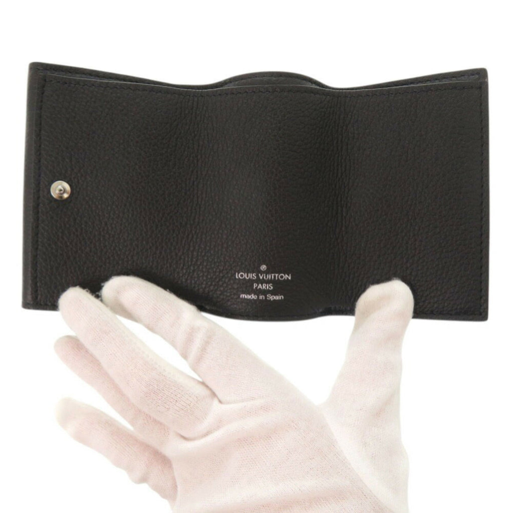 Louis Vuitton Black Noir Leather Wallet (Tri-Fold) (Pre-Owned)