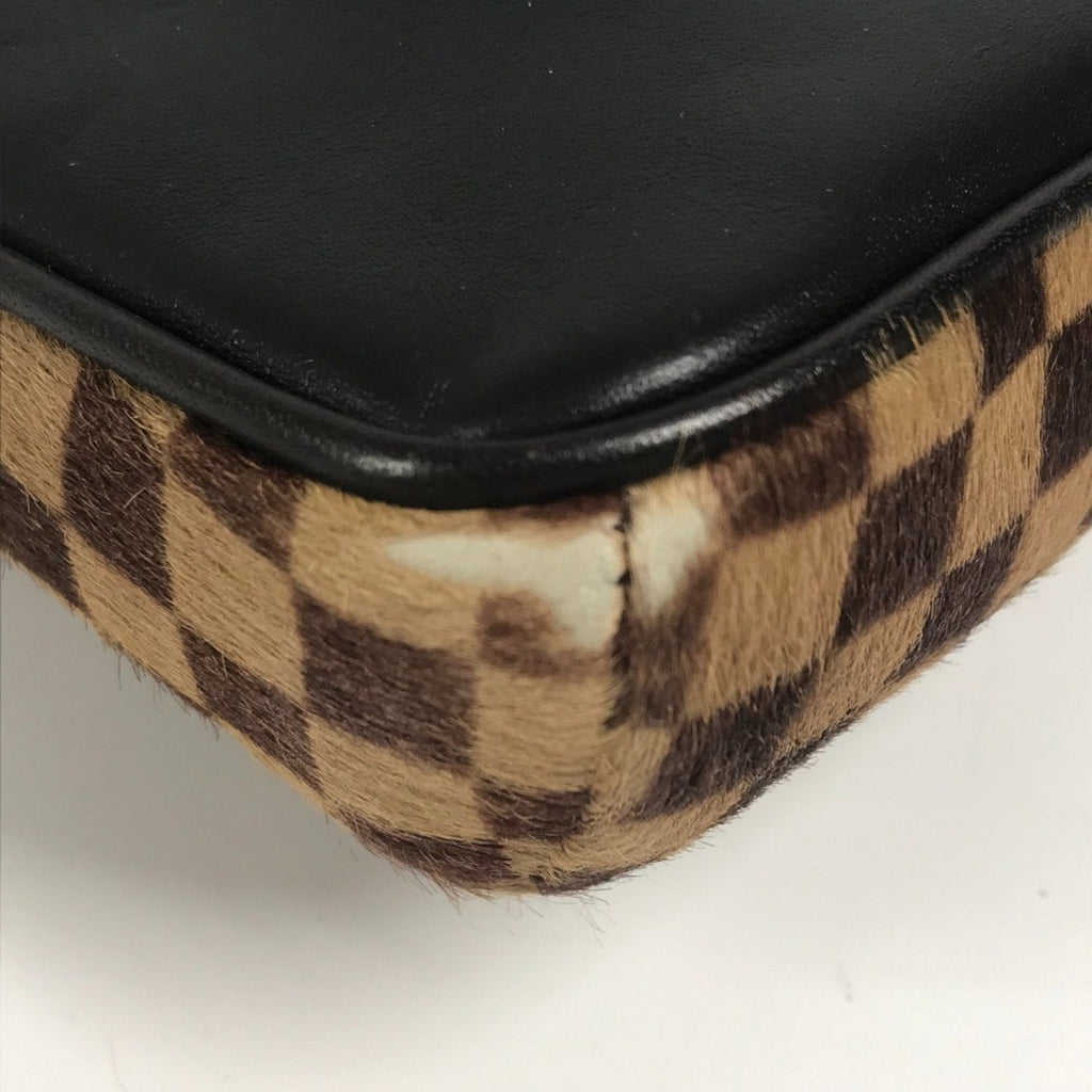 Louis Vuitton Brown Ebene Leather Pochette Shoulder Bag (Pre-Owned)
