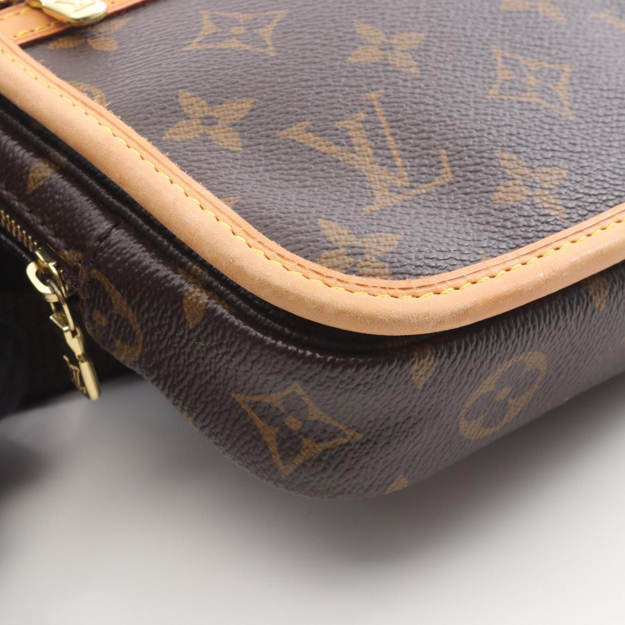 Louis Vuitton Brown Coated Canvas Leather Fanny Pack (Pre-Owned)
