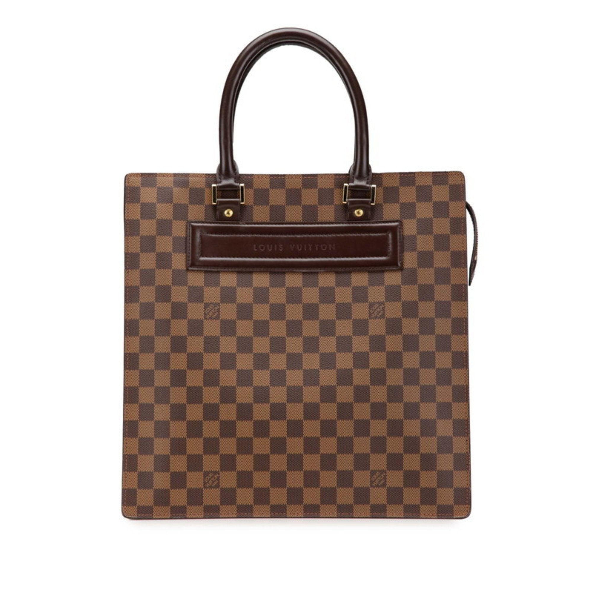 Louis Vuitton Brown Pvc Leather Handbag Tote Bag (Pre-Owned)