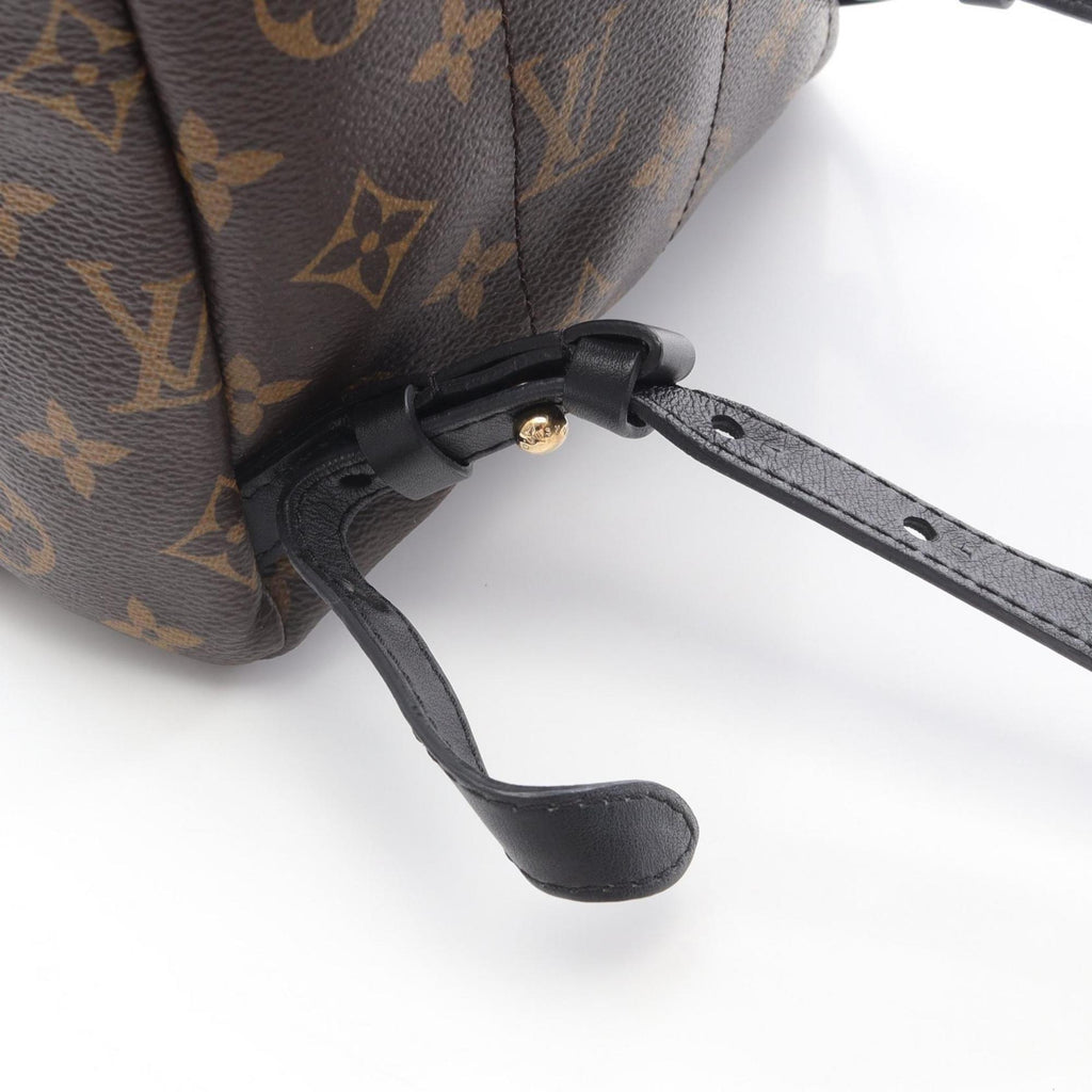 Louis Vuitton Black Brown Coated Canvas Leather Backpack (Pre-Owned)