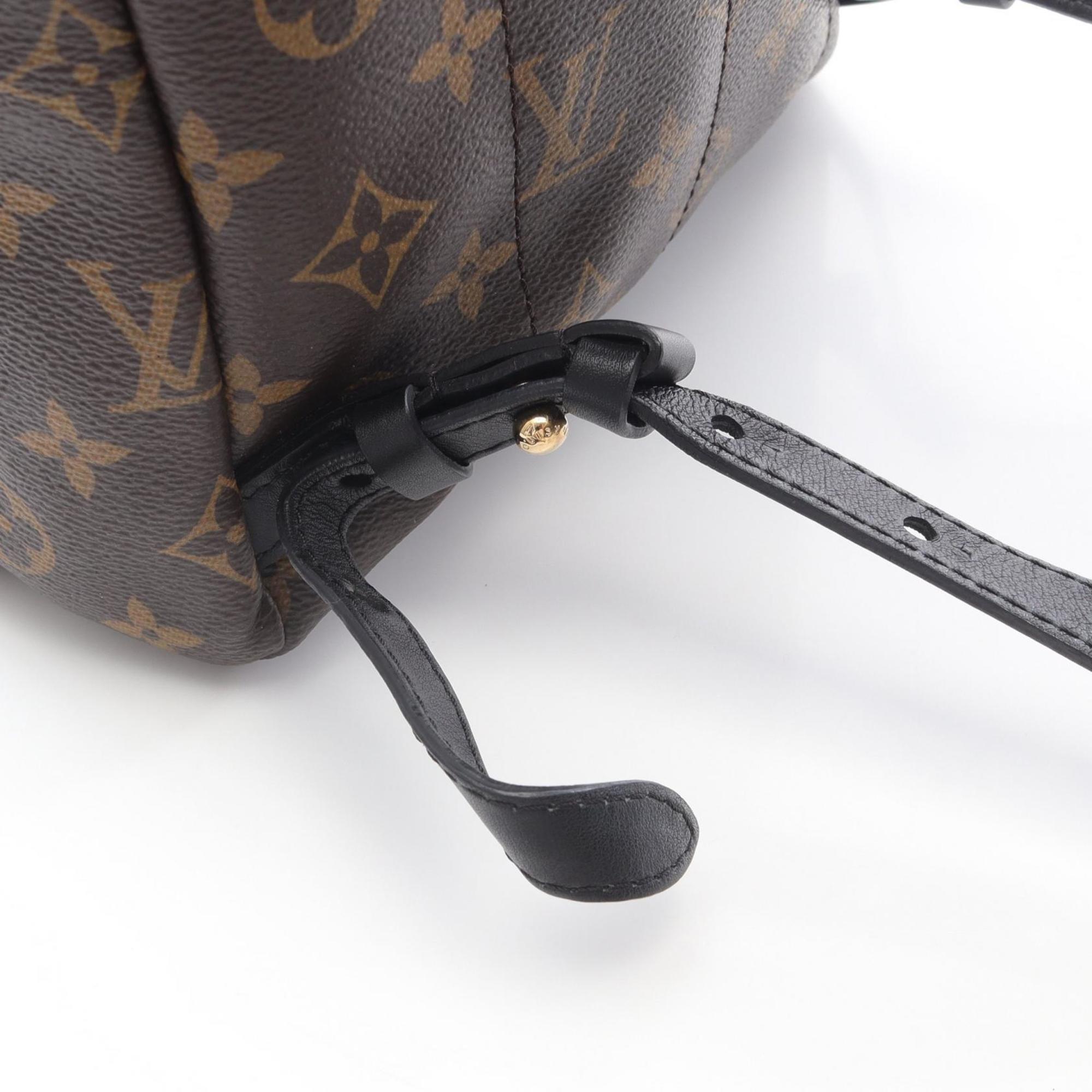 Louis Vuitton Black Brown Coated Canvas Leather Backpack (Pre-Owned)