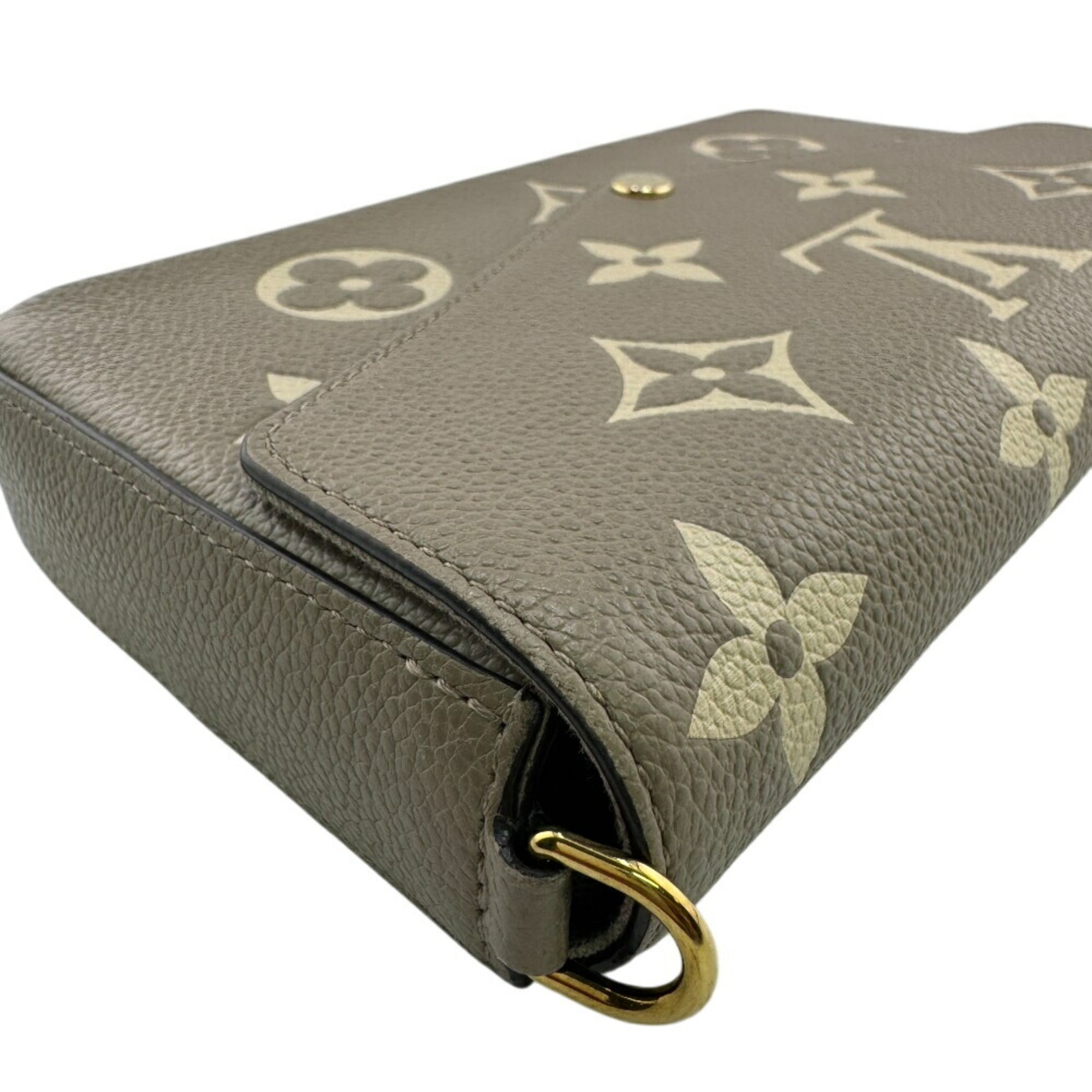 Louis Vuitton Gray Grayish Leather Pochette Shoulder Bag (Pre-Owned)