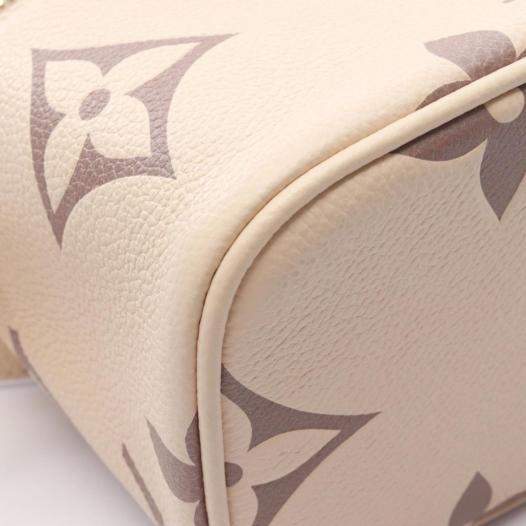 Louis Vuitton Beige Brown Coated Canvas Handbag (Pre-Owned)