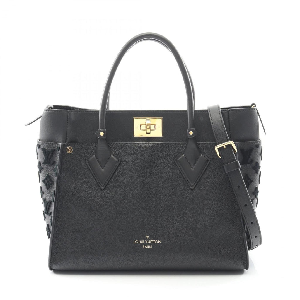 Louis Vuitton Black Leather Handbag (Pre-Owned)