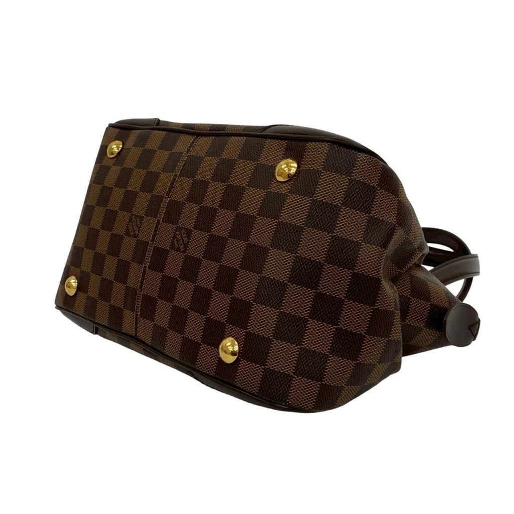 Louis Vuitton Brown Leather Pvc Handbag Tote Bag (Pre-Owned)