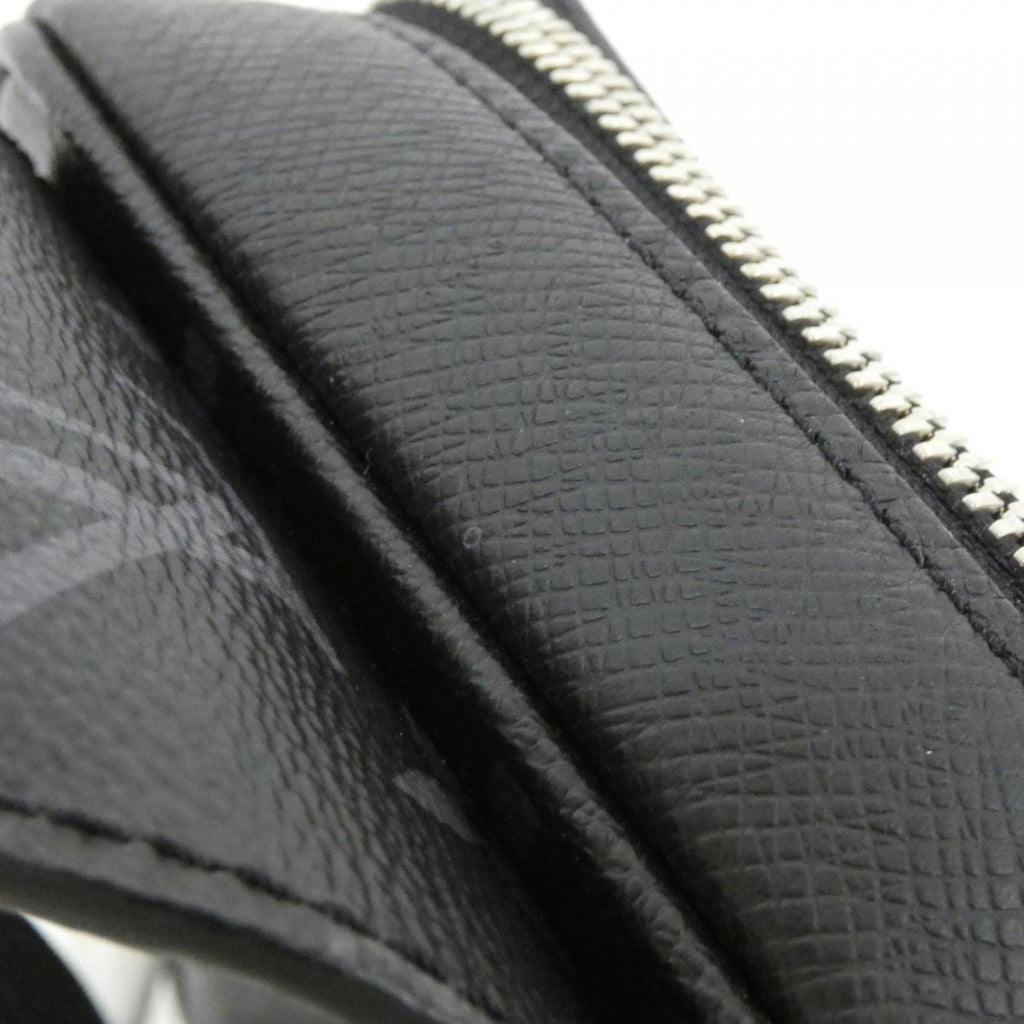 Louis Vuitton Taigarama Black Coated Canvas Leather Shoulder Bag (Pre-Owned)