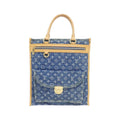 Louis Vuitton Blue Denim Handbag (Pre-Owned)