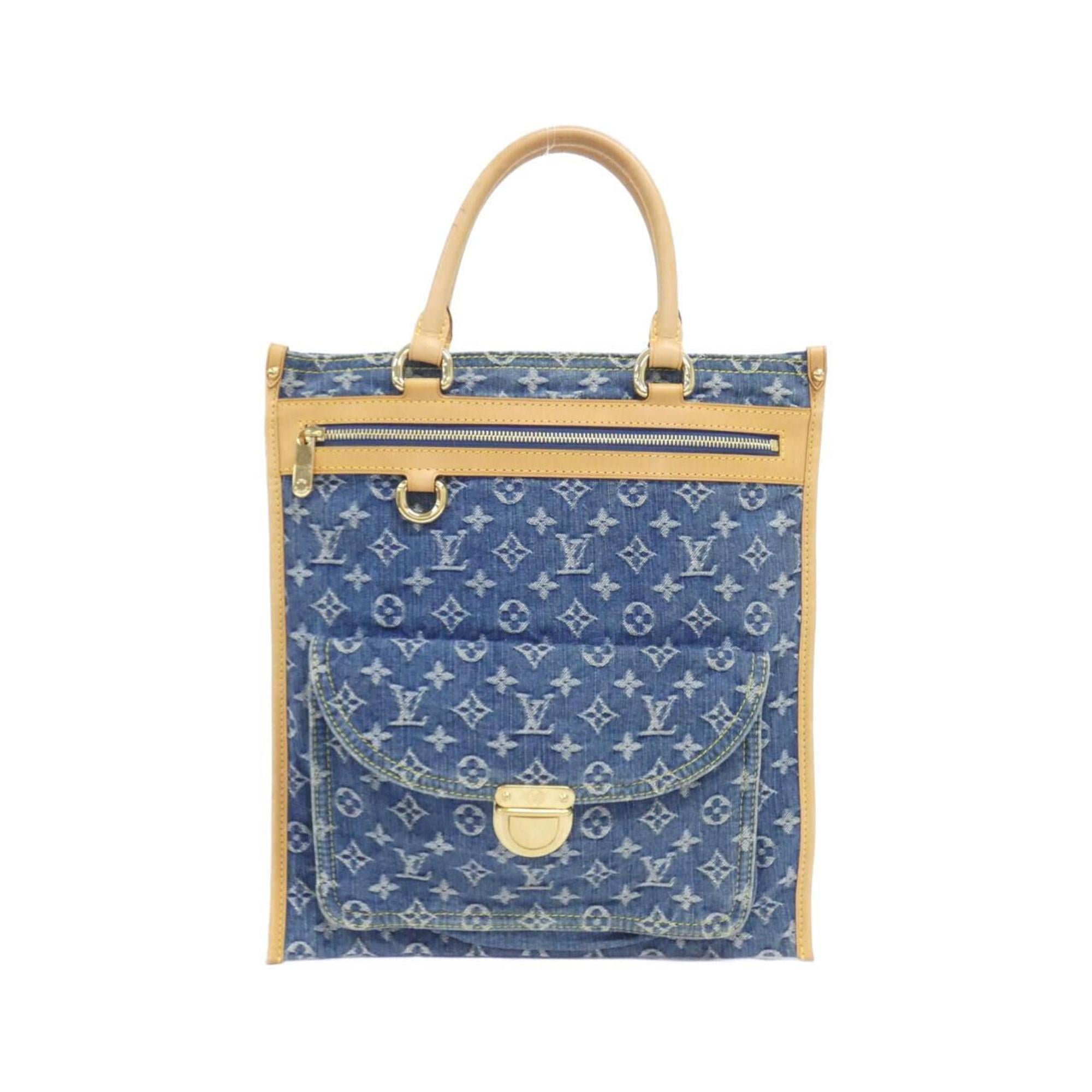 Louis Vuitton Blue Denim Handbag (Pre-Owned)