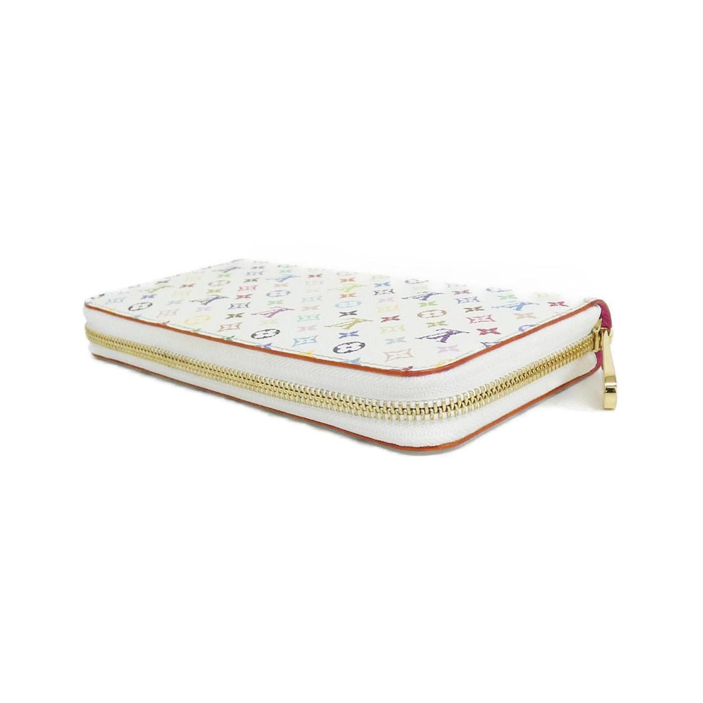 Louis Vuitton Multi-Color White Coated Canvas Long Wallet (Bi-Fold) (Pre-Owned)
