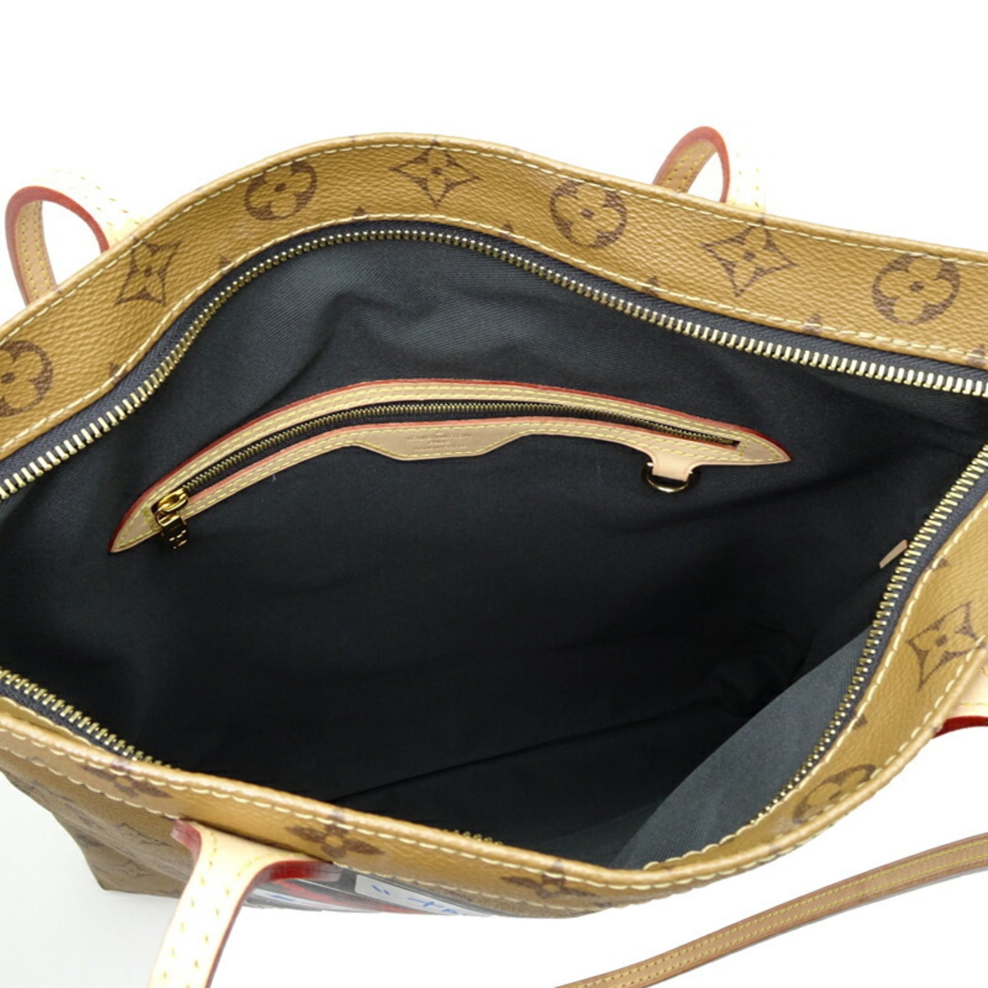 Louis Vuitton Brown Monogram Reverse Pouch Tote Bag (Pre-Owned)