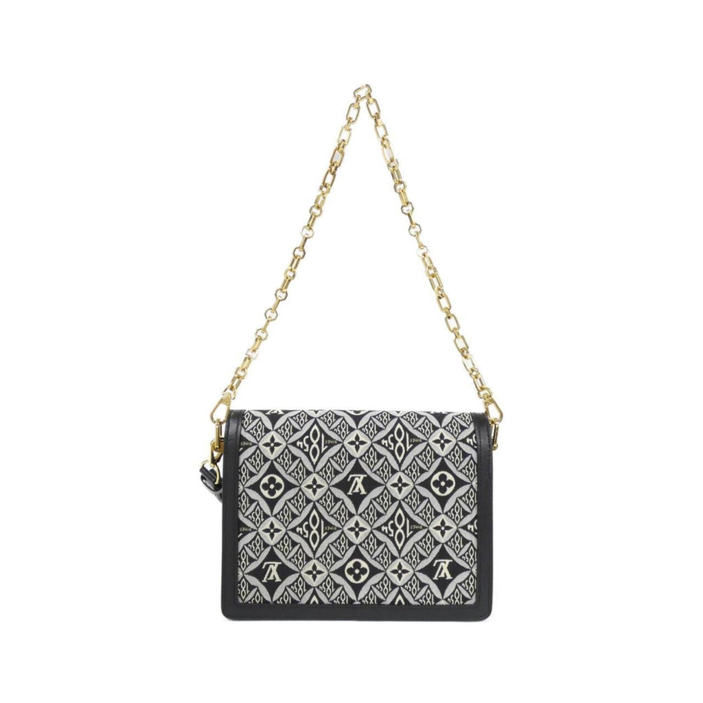 Louis Vuitton Gray Jacquard Shoulder Bag (Pre-Owned)