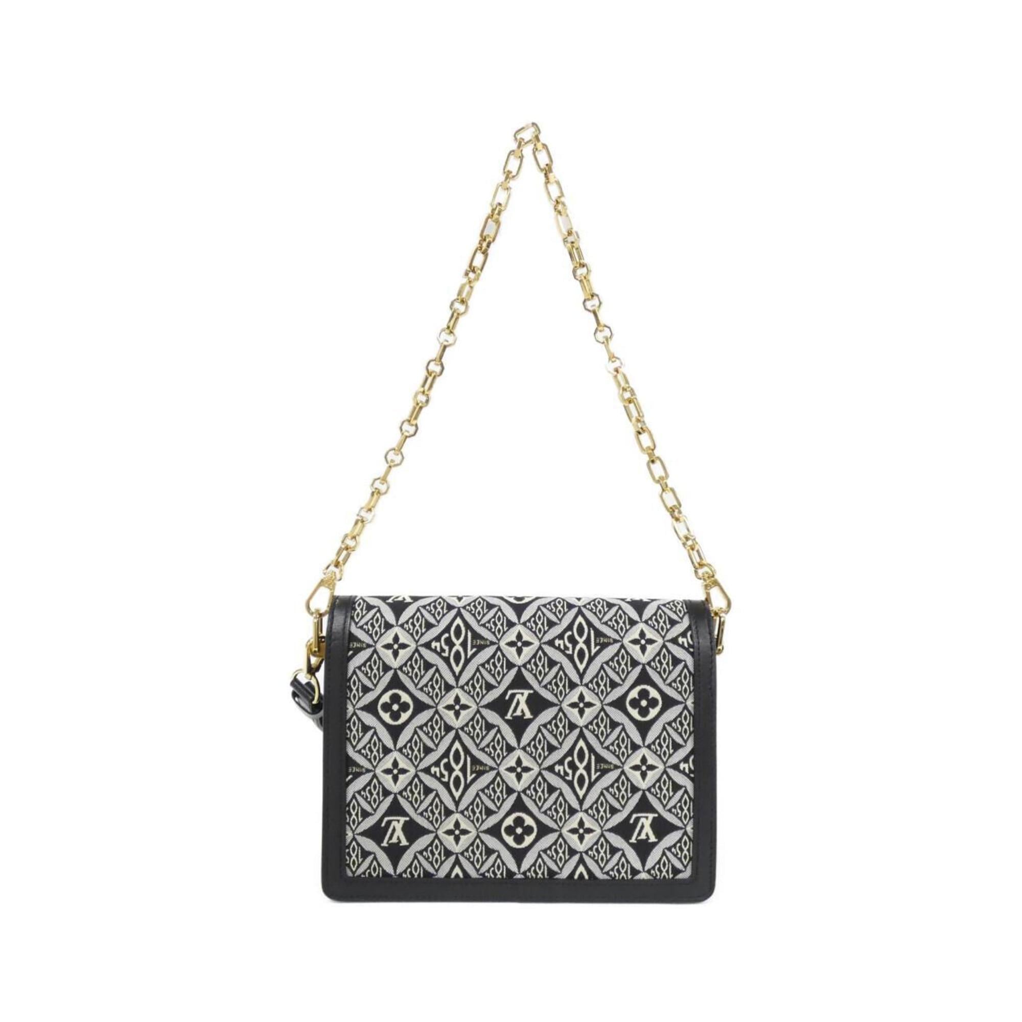 Louis Vuitton Gray Jacquard Shoulder Bag (Pre-Owned)