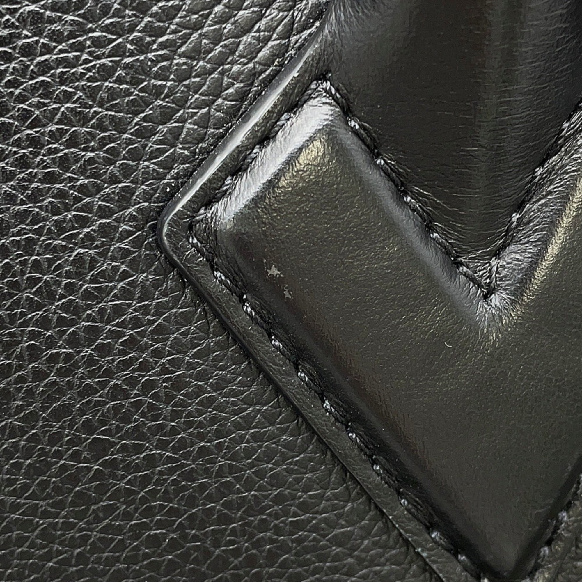 Louis Vuitton Noir Monogram Leather Handbag (Pre-Owned)