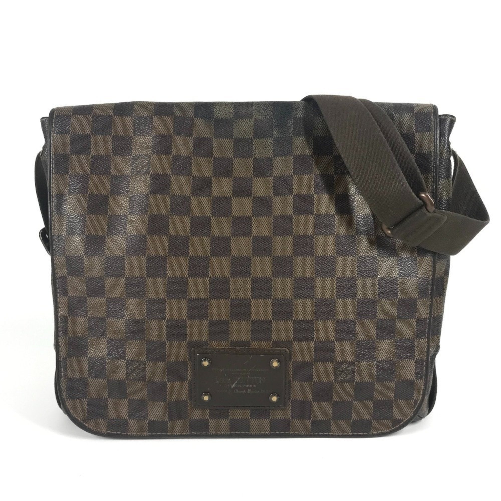 Louis Vuitton Brown Ebene Damier Canvas Messenger Bag Shoulder Bag (Pre-Owned)
