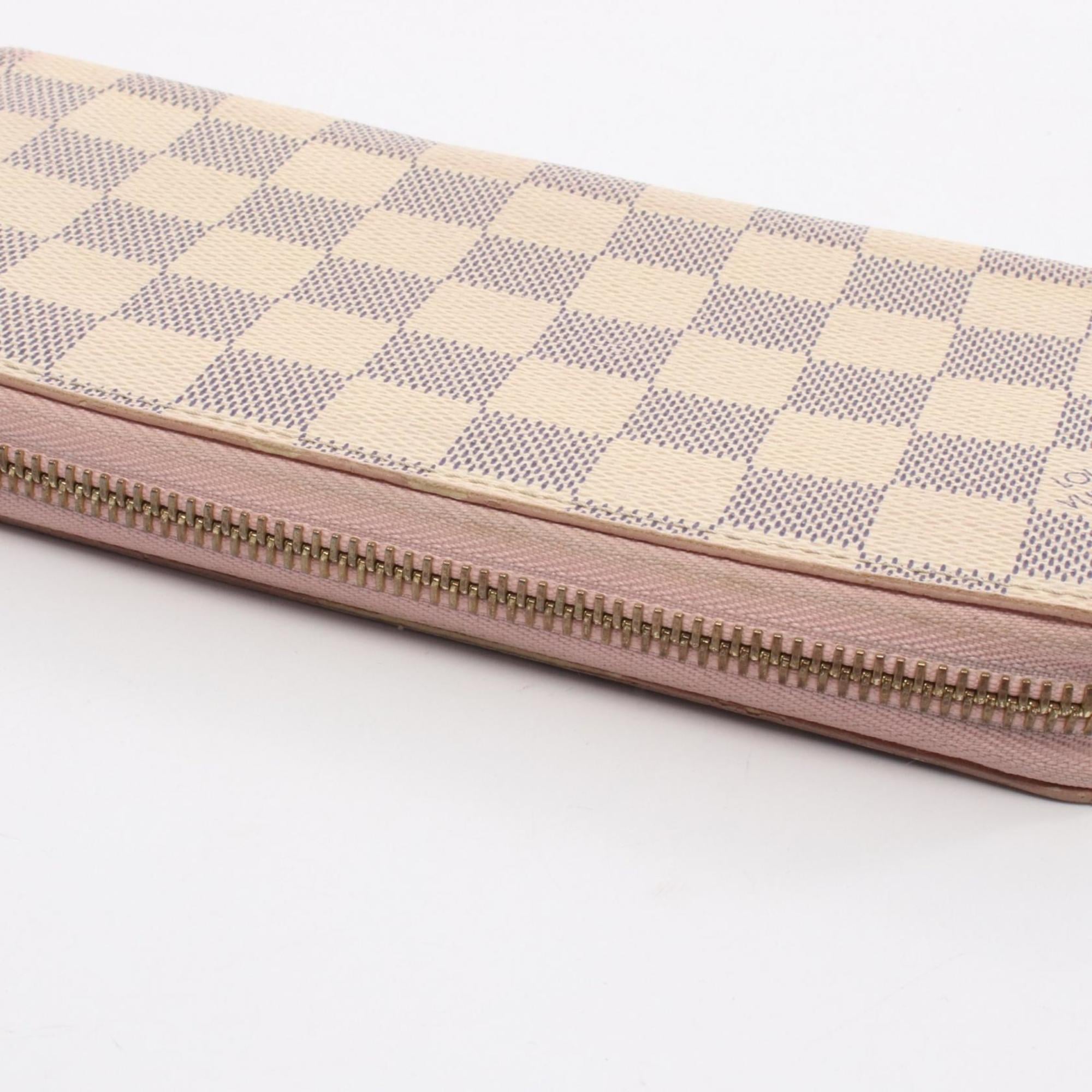 Louis Vuitton Rose Ballerine White Coated Canvas Long Wallet (Bi-Fold) (Pre-Owned)
