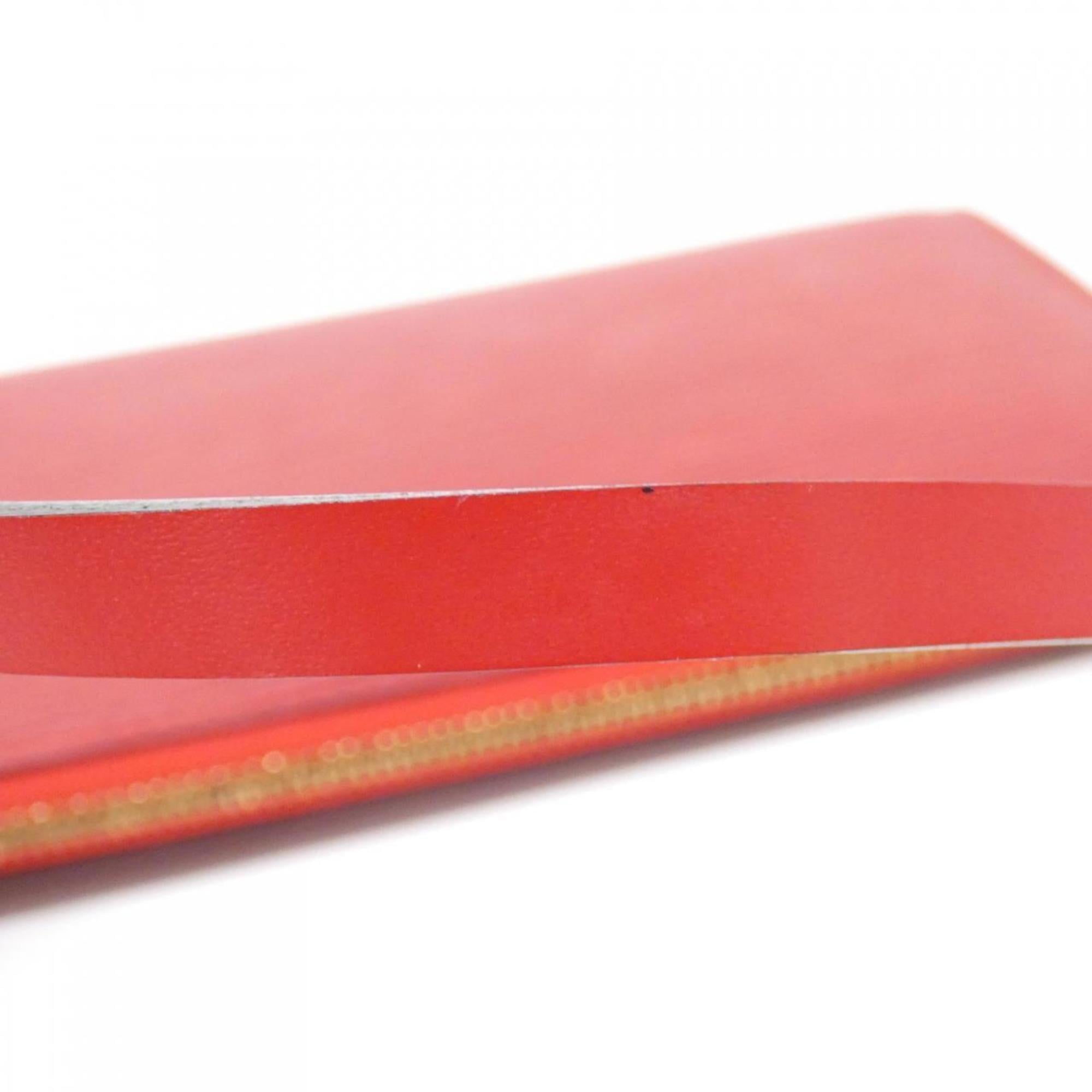 Louis Vuitton Red Color Leather Pochette Pouch (Pre-Owned)